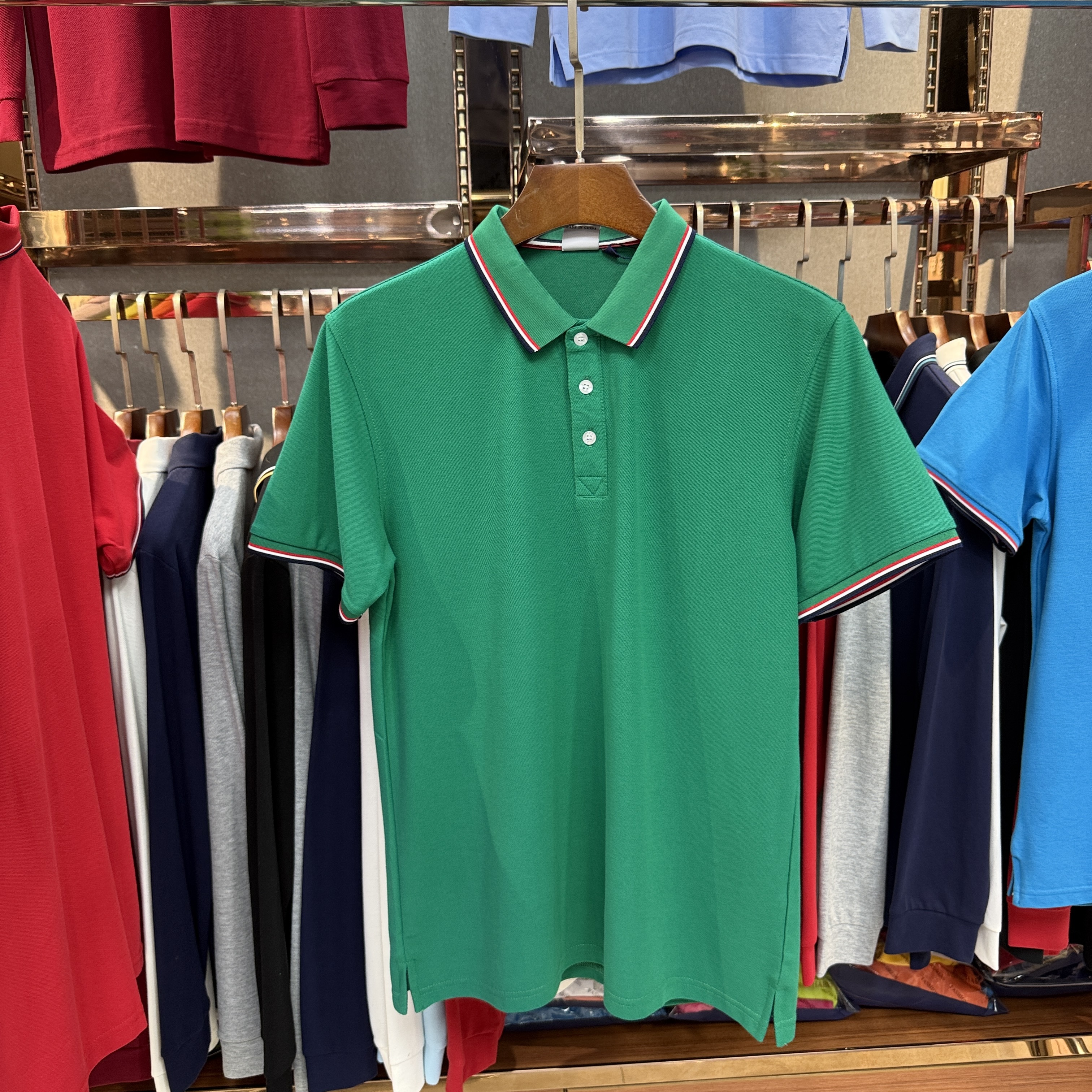 SK8518 80% Cotton  20% Cupro Short-Sleeved Polo Shirt