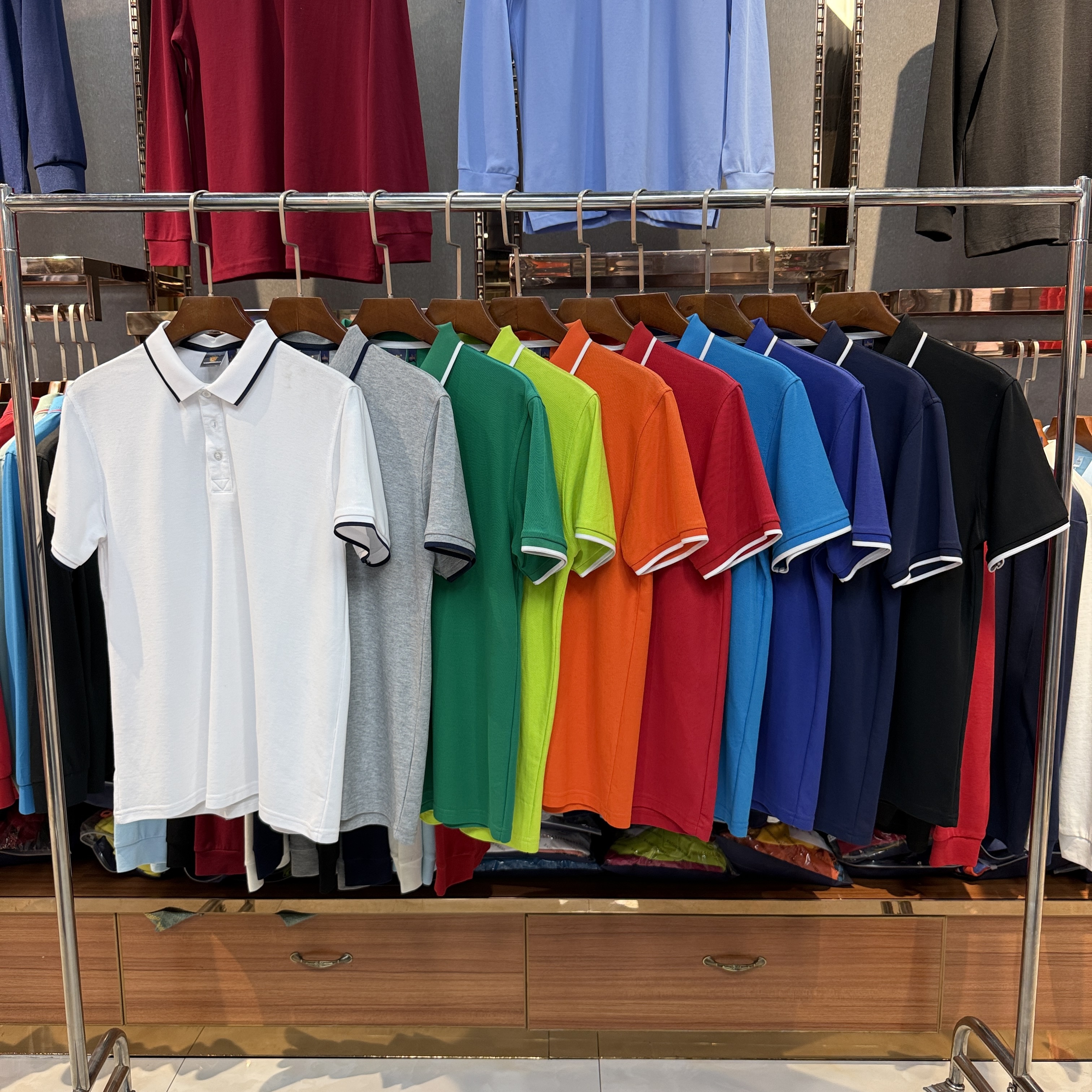 SK8519 80% Cotton  20% Cupro Short-Sleeved Polo Shirt