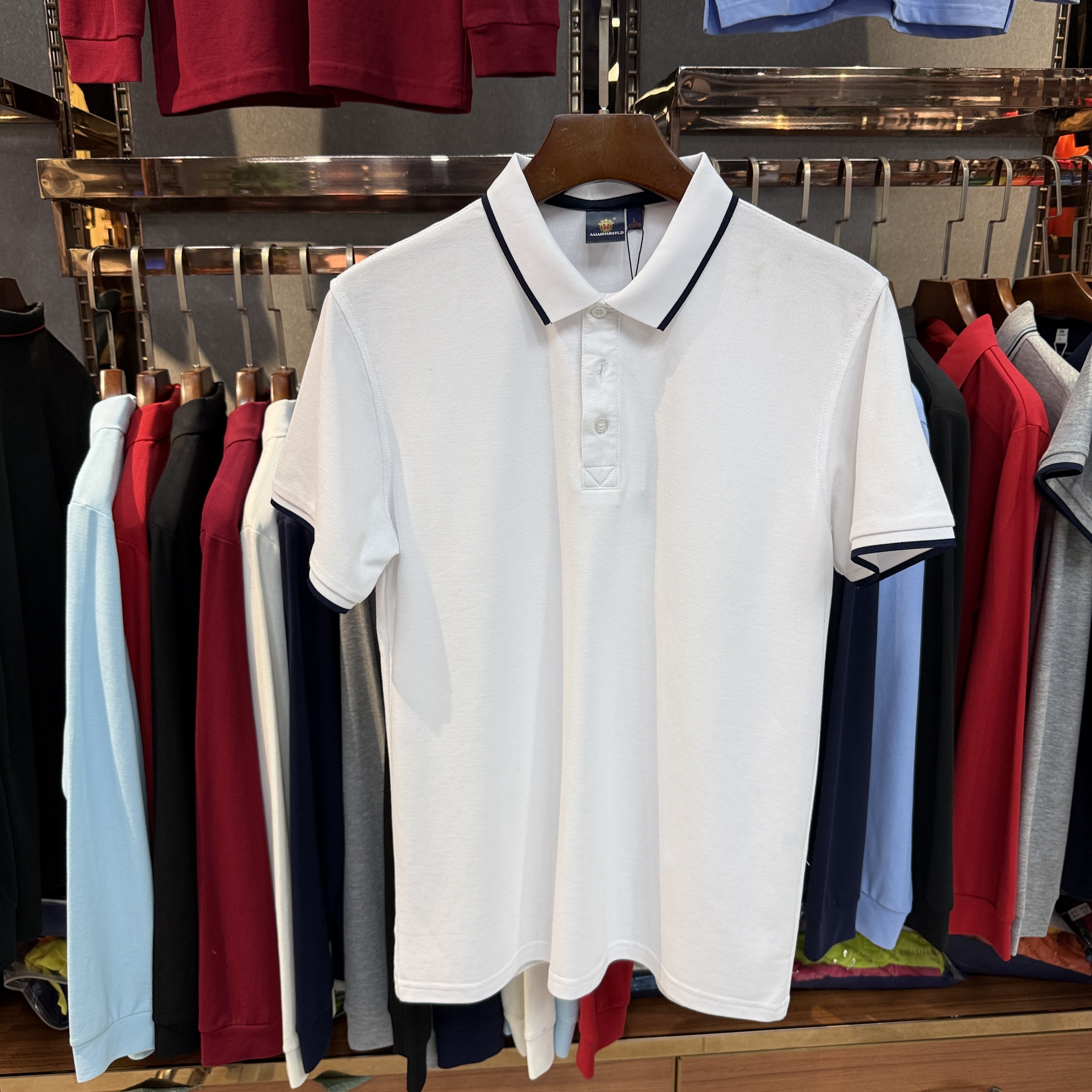 SK8519 80% Cotton  20% Cupro Short-Sleeved Polo Shirt