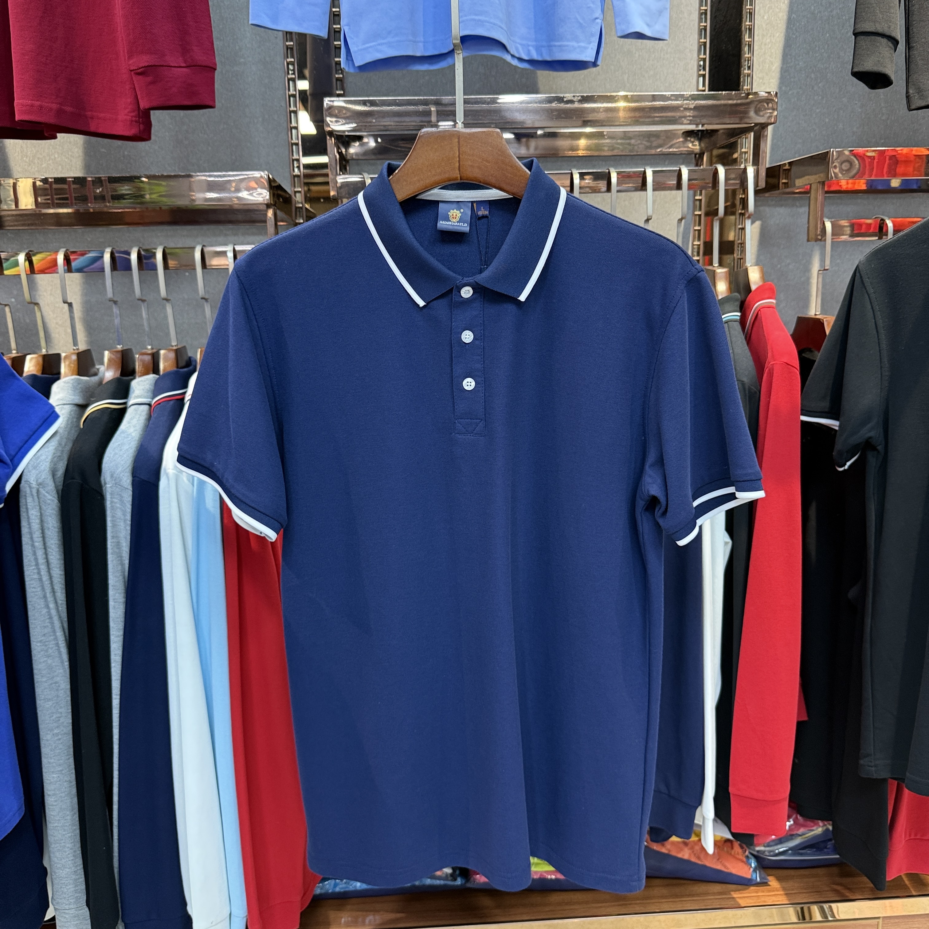 SK8519 80% Cotton  20% Cupro Short-Sleeved Polo Shirt