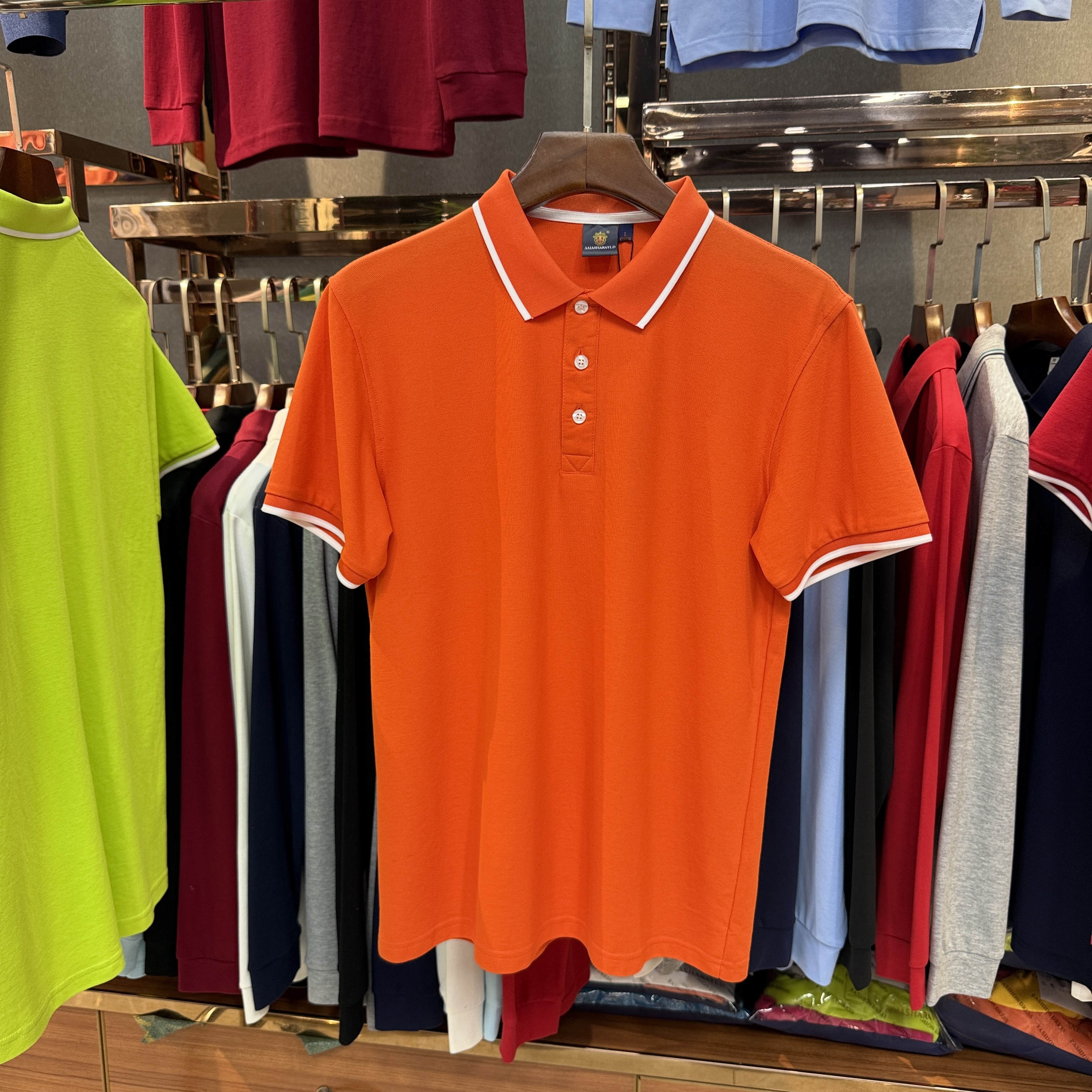 SK8519 80% Cotton  20% Cupro Short-Sleeved Polo Shirt