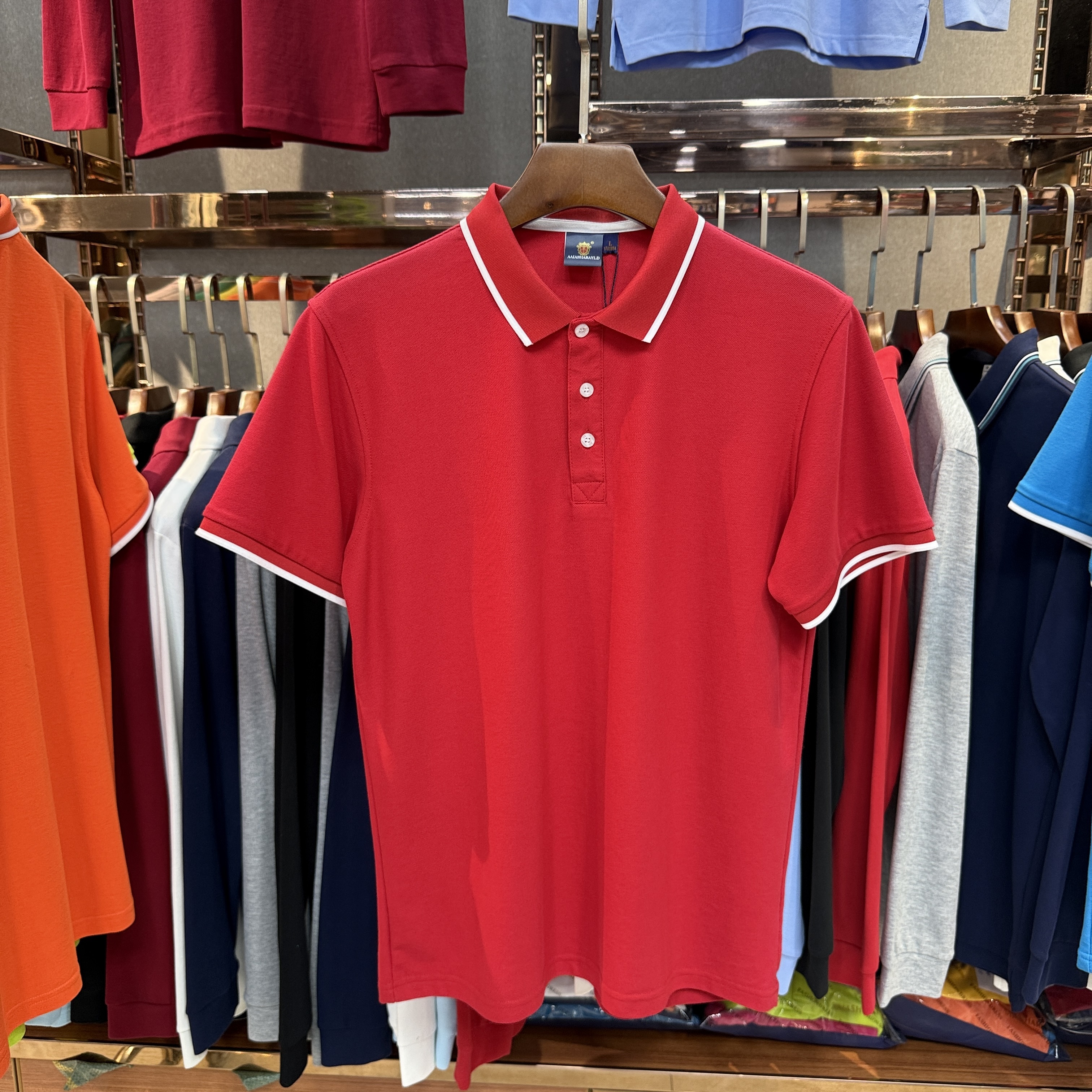 SK8519 80% Cotton  20% Cupro Short-Sleeved Polo Shirt