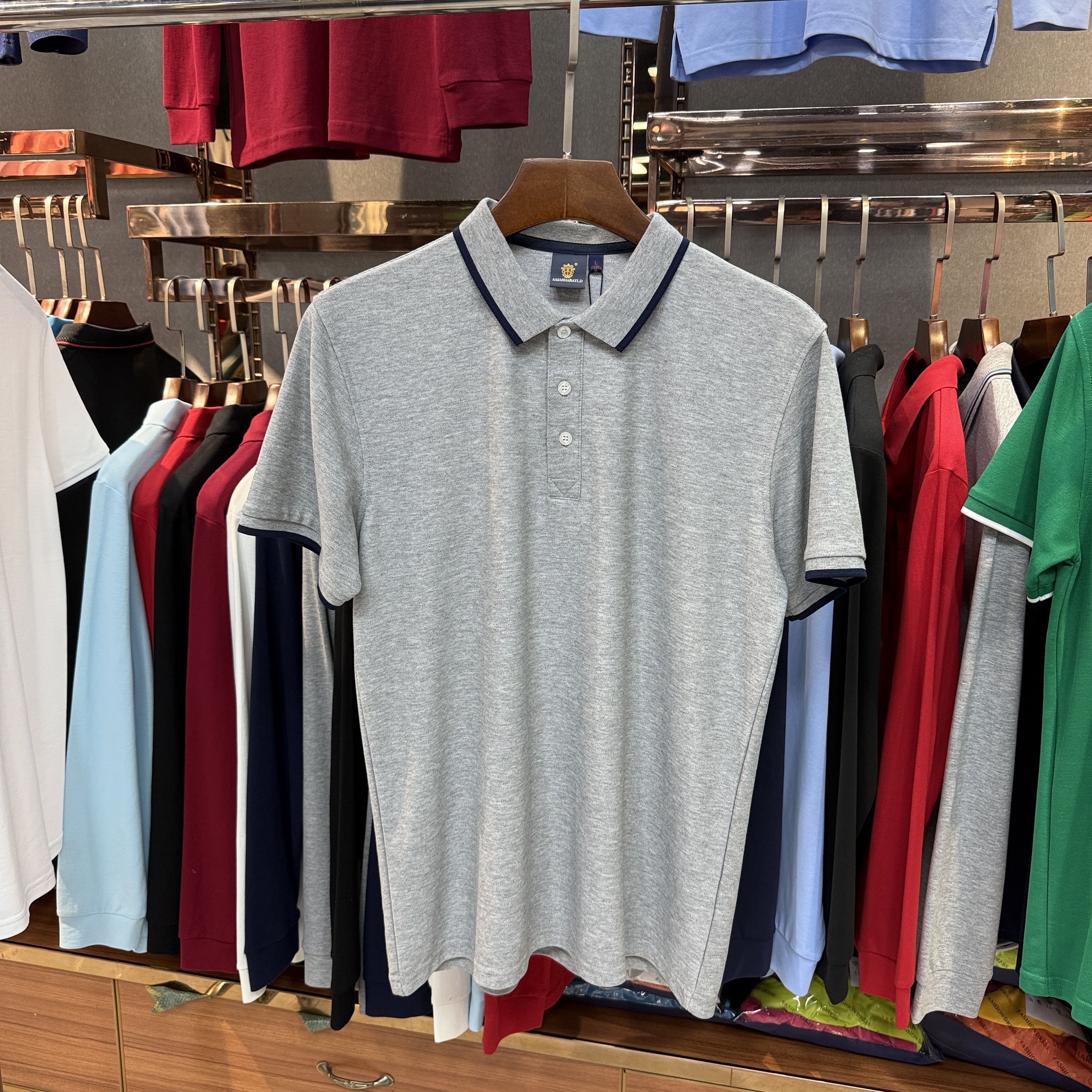 SK8519 80% Cotton  20% Cupro Short-Sleeved Polo Shirt