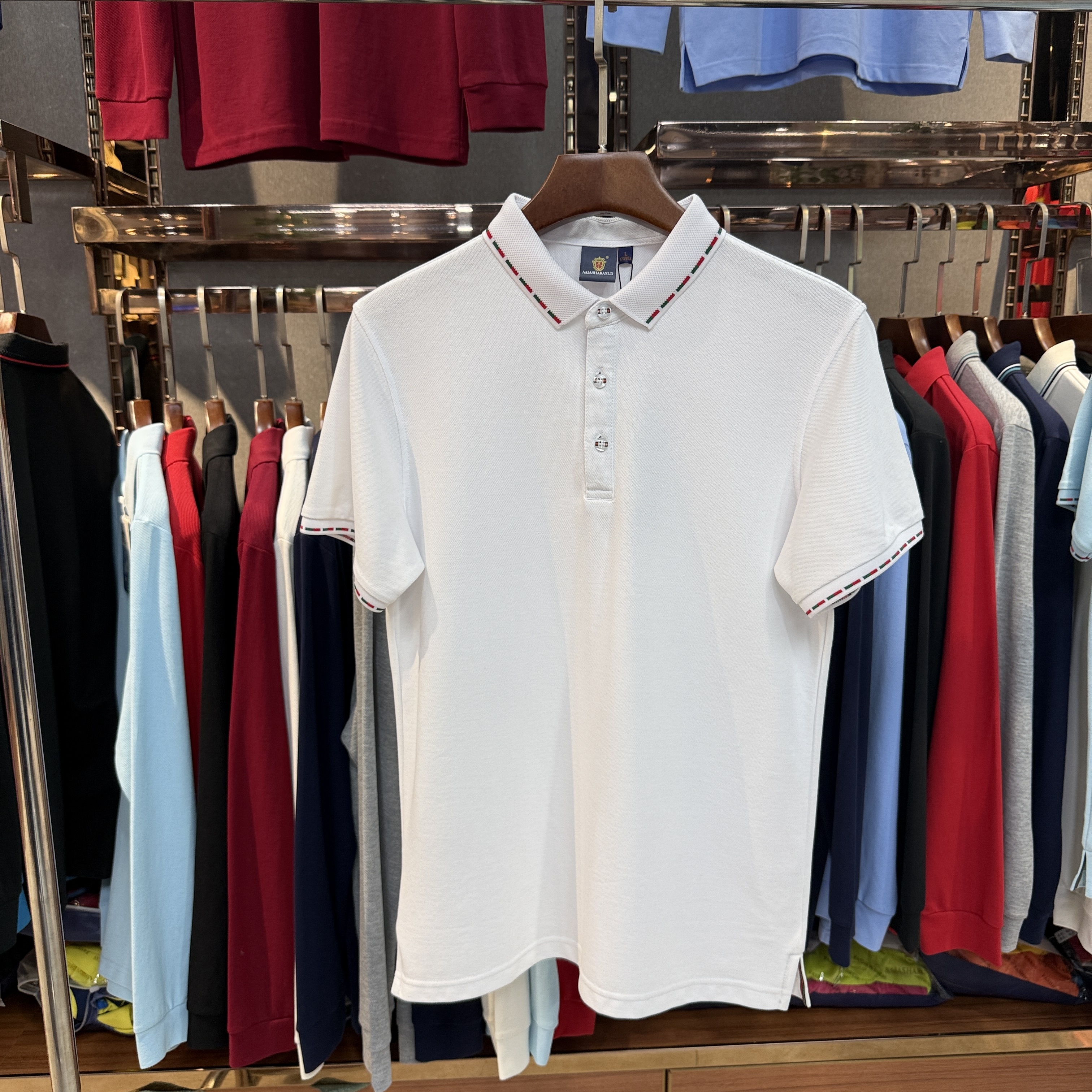 SK8520 80% Cotton  20% Cupro Short-Sleeved Polo Shirt