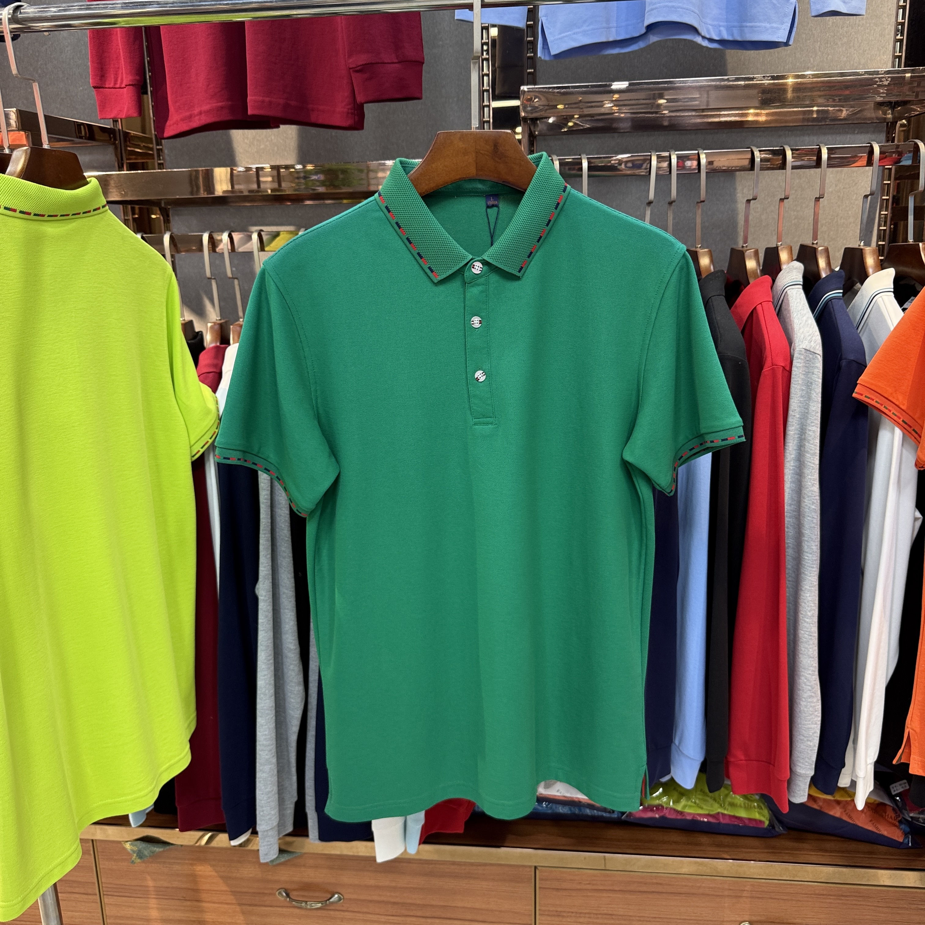 SK8520 80% Cotton  20% Cupro Short-Sleeved Polo Shirt
