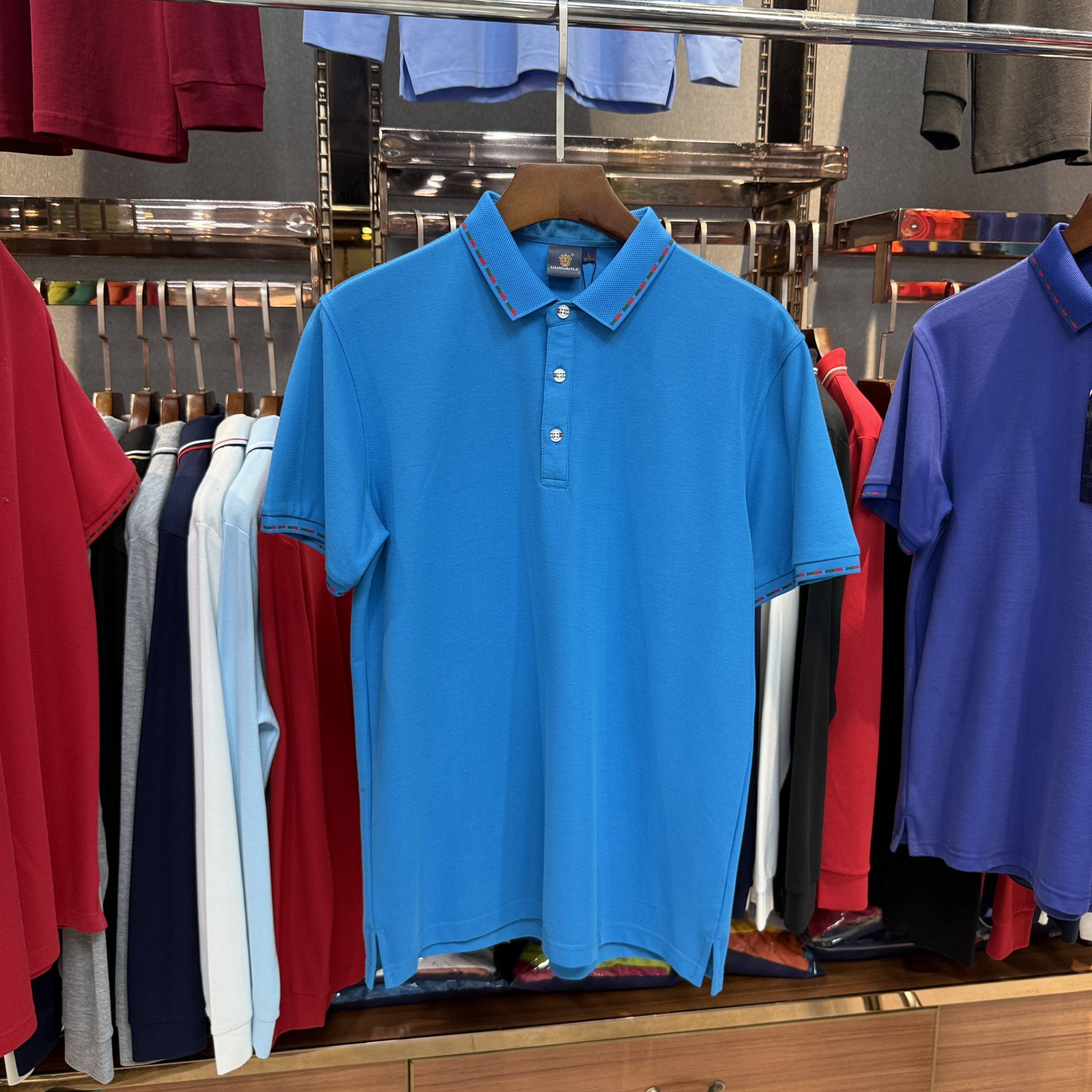 SK8520 80% Cotton  20% Cupro Short-Sleeved Polo Shirt