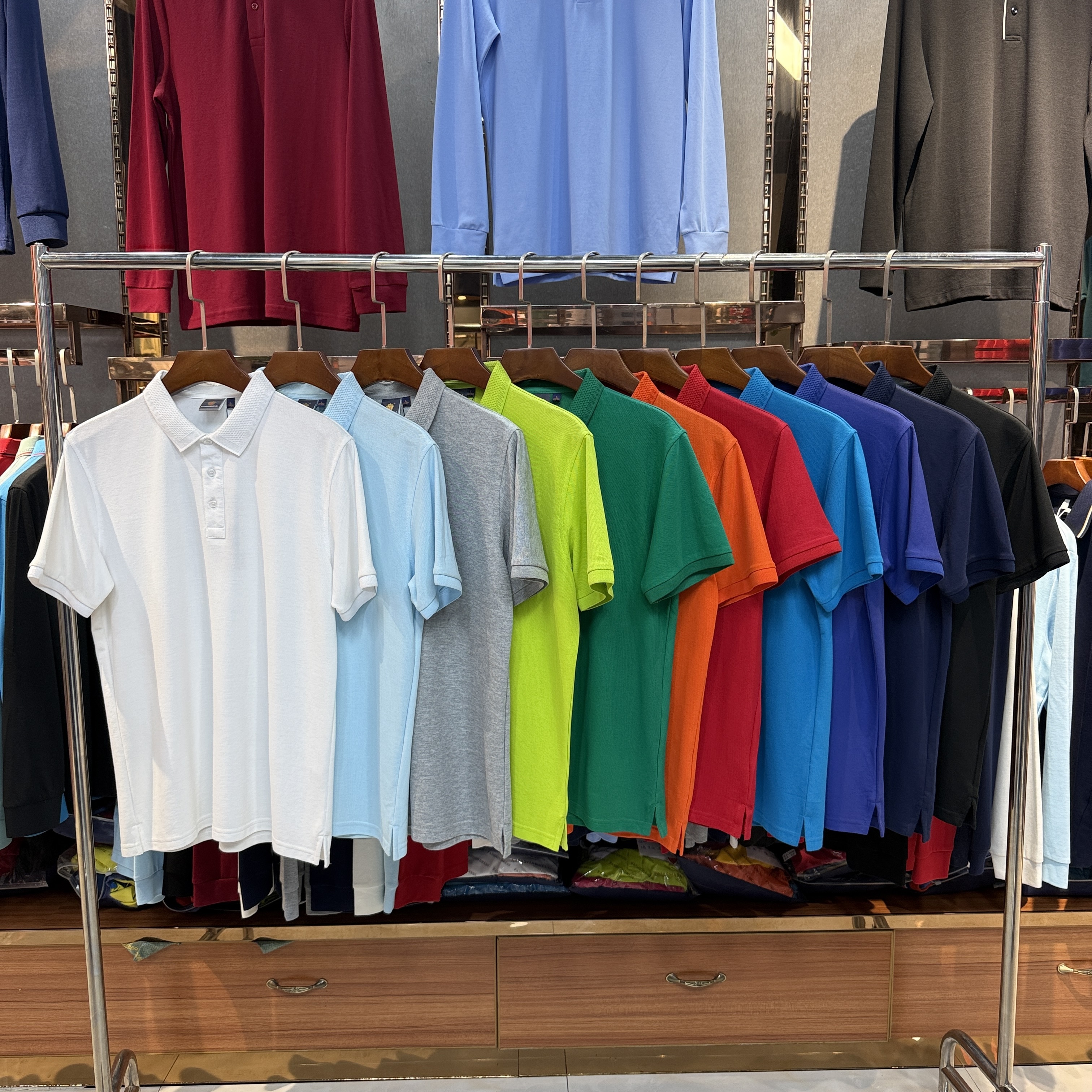 SK8522 80% Cotton  20% Cupro Short-Sleeved Polo Shirt