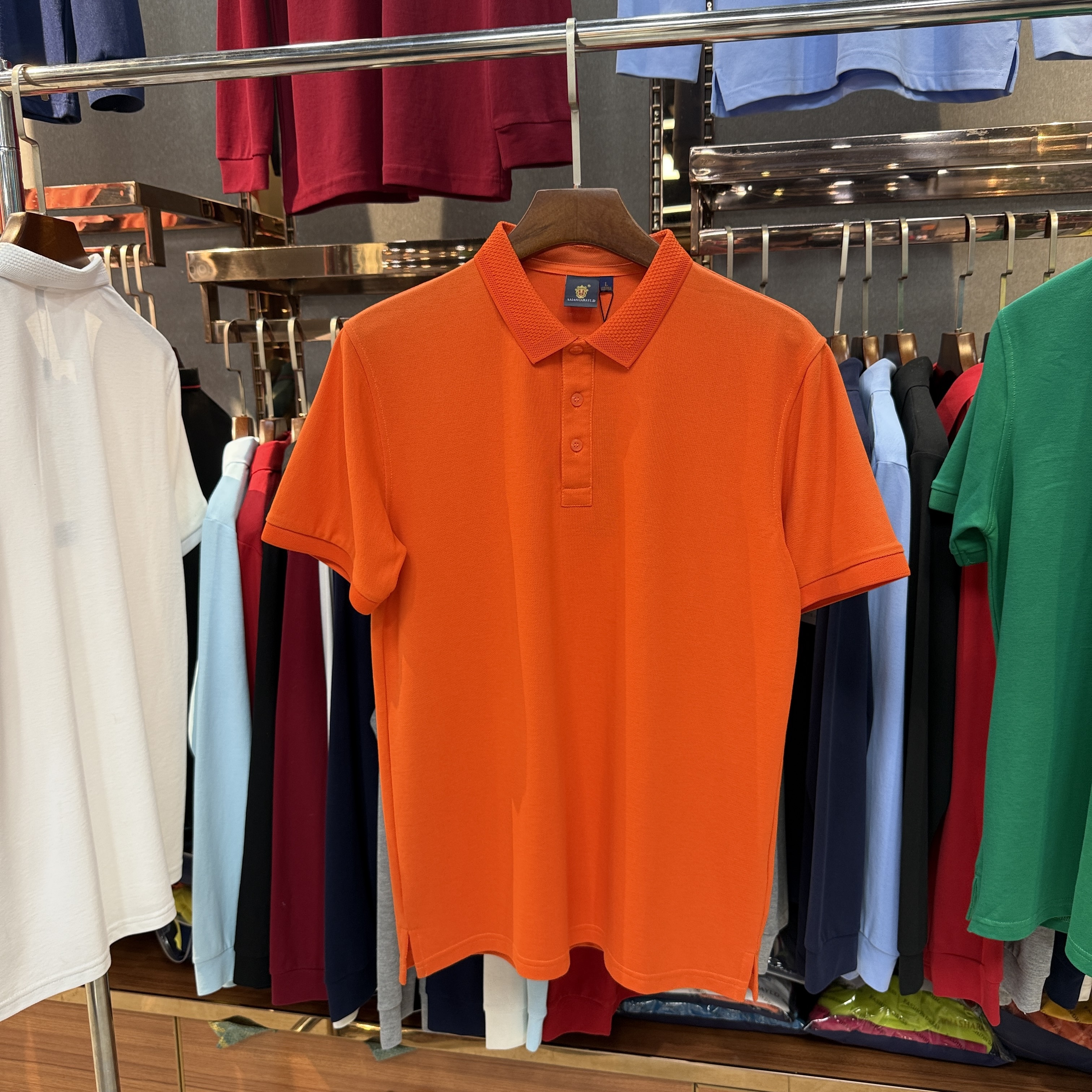 SK8522 80% Cotton  20% Cupro Short-Sleeved Polo Shirt