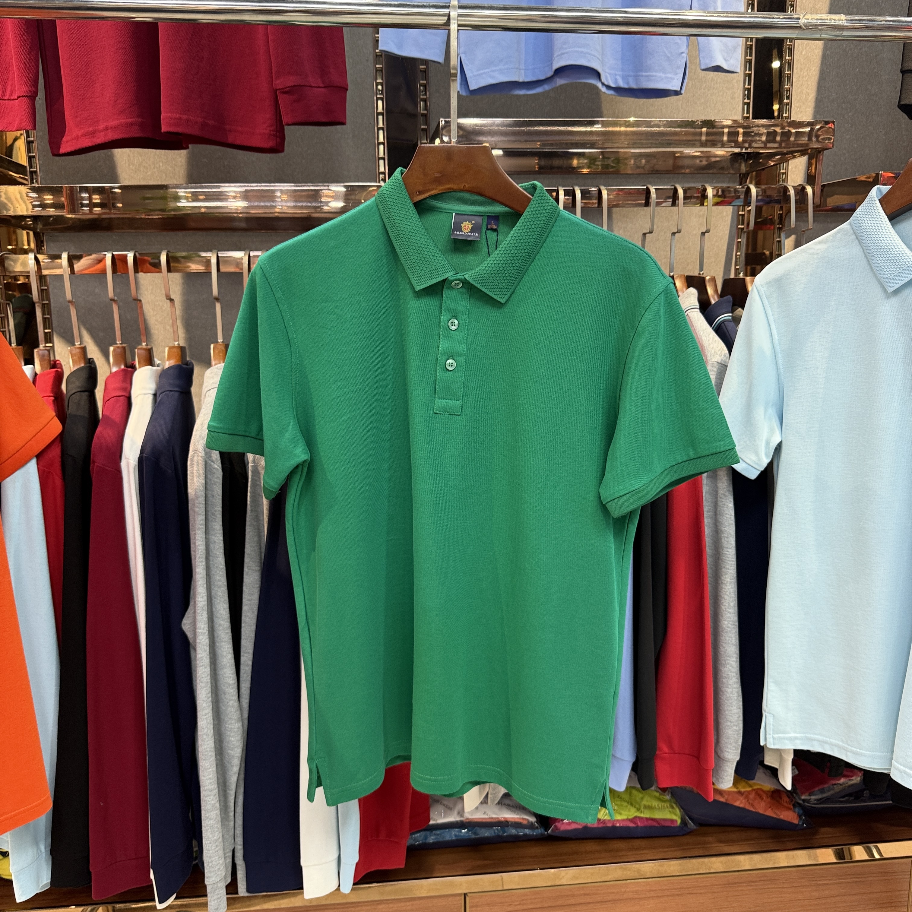 SK8522 80% Cotton  20% Cupro Short-Sleeved Polo Shirt
