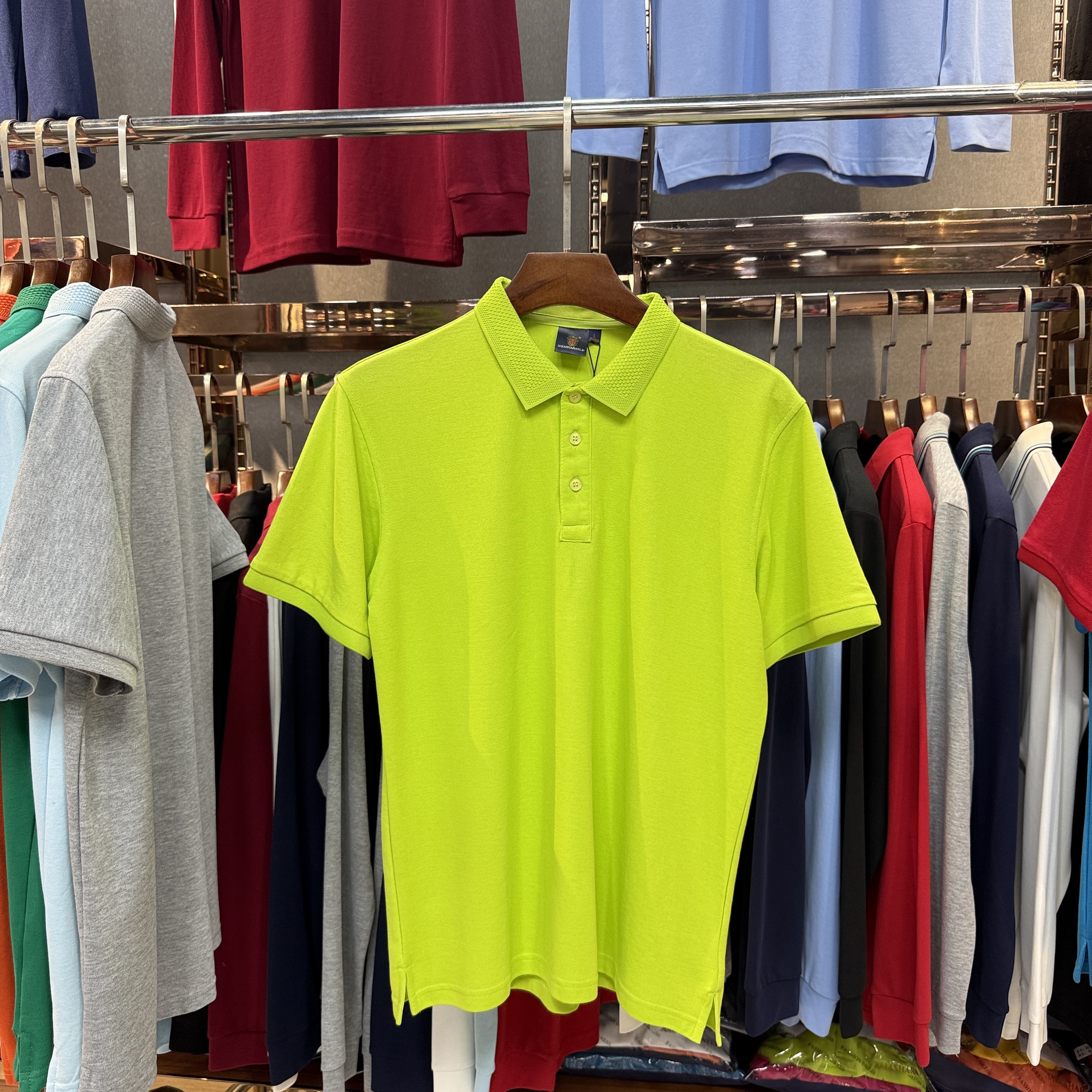 SK8522 80% Cotton  20% Cupro Short-Sleeved Polo Shirt