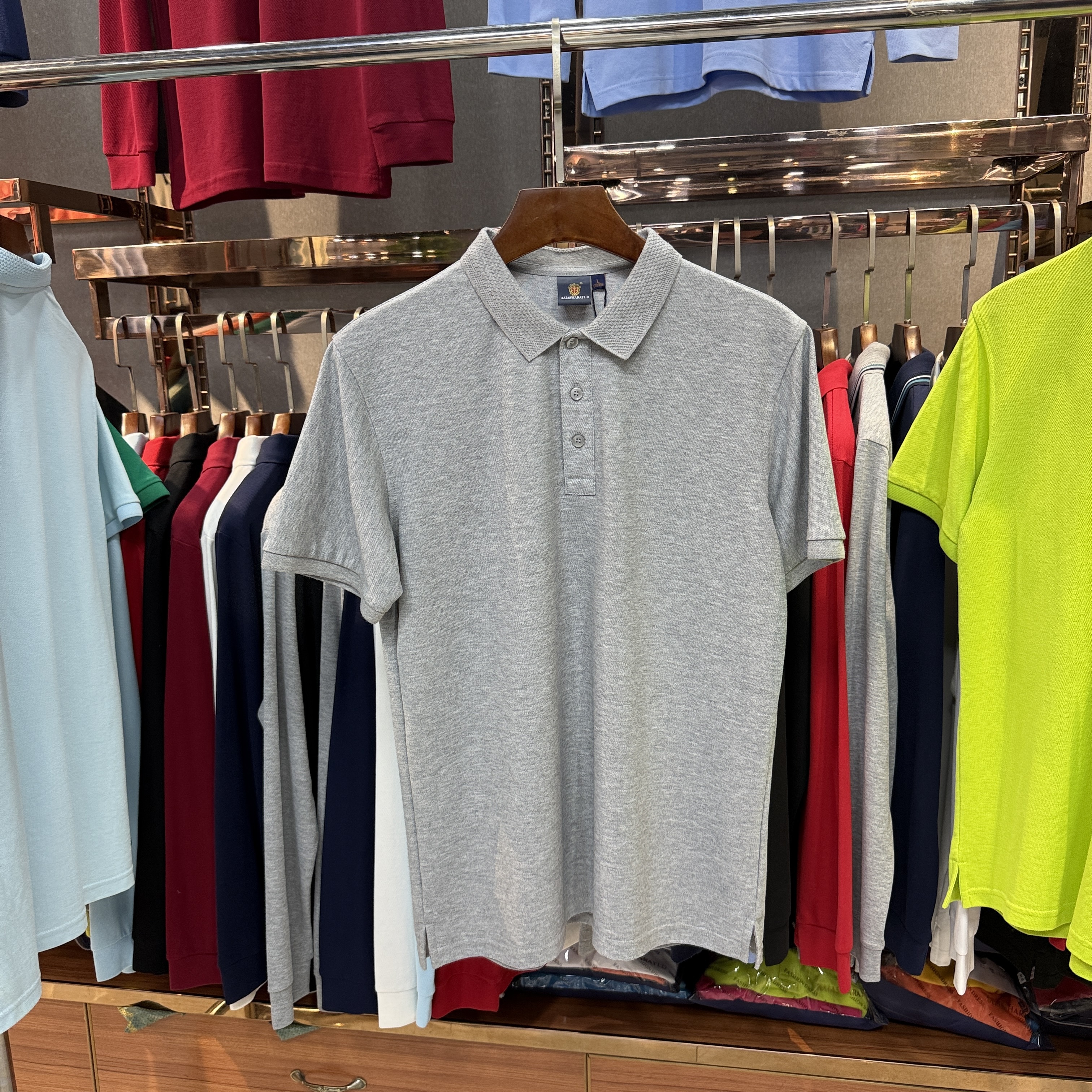 SK8522 80% Cotton  20% Cupro Short-Sleeved Polo Shirt