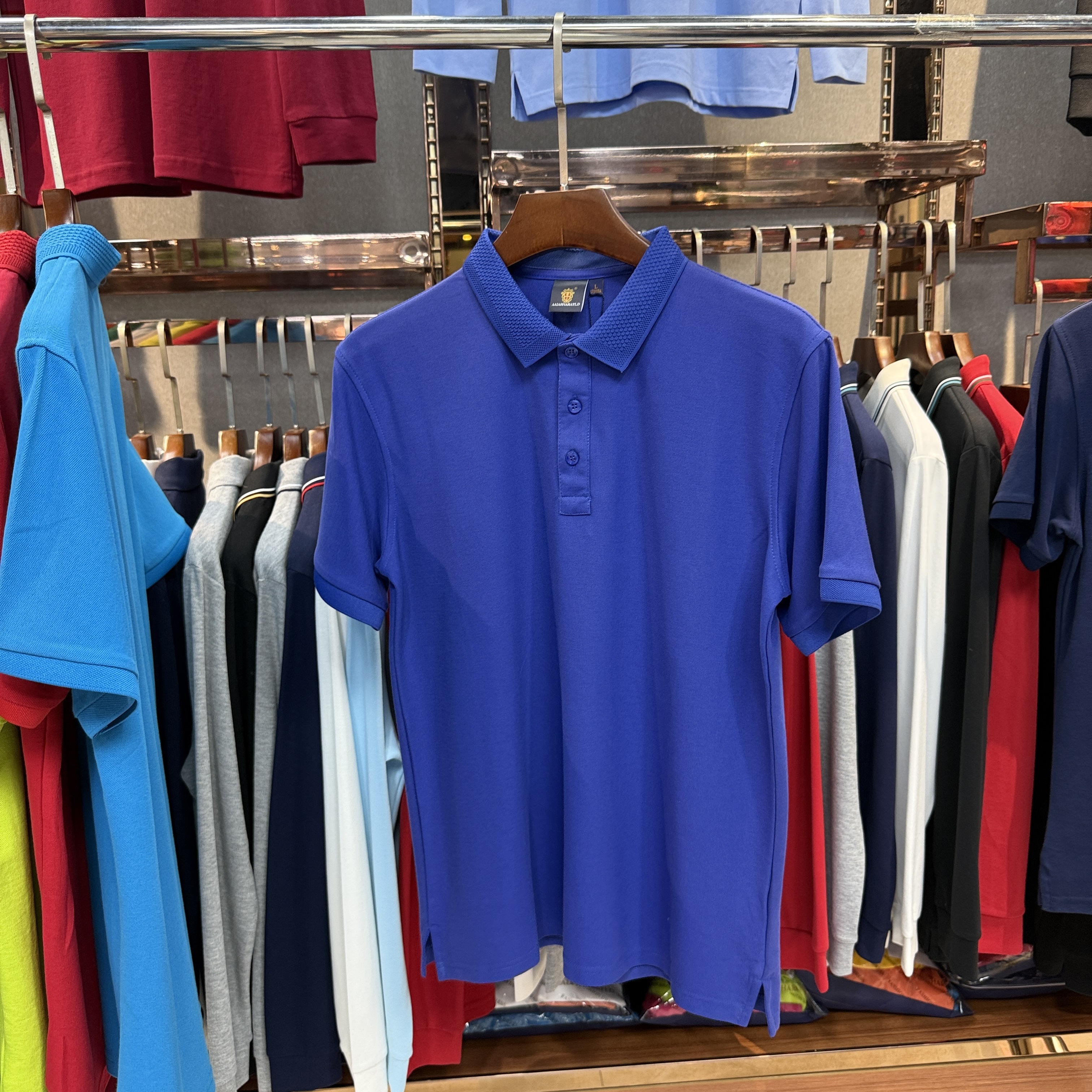 SK8522 80% Cotton  20% Cupro Short-Sleeved Polo Shirt