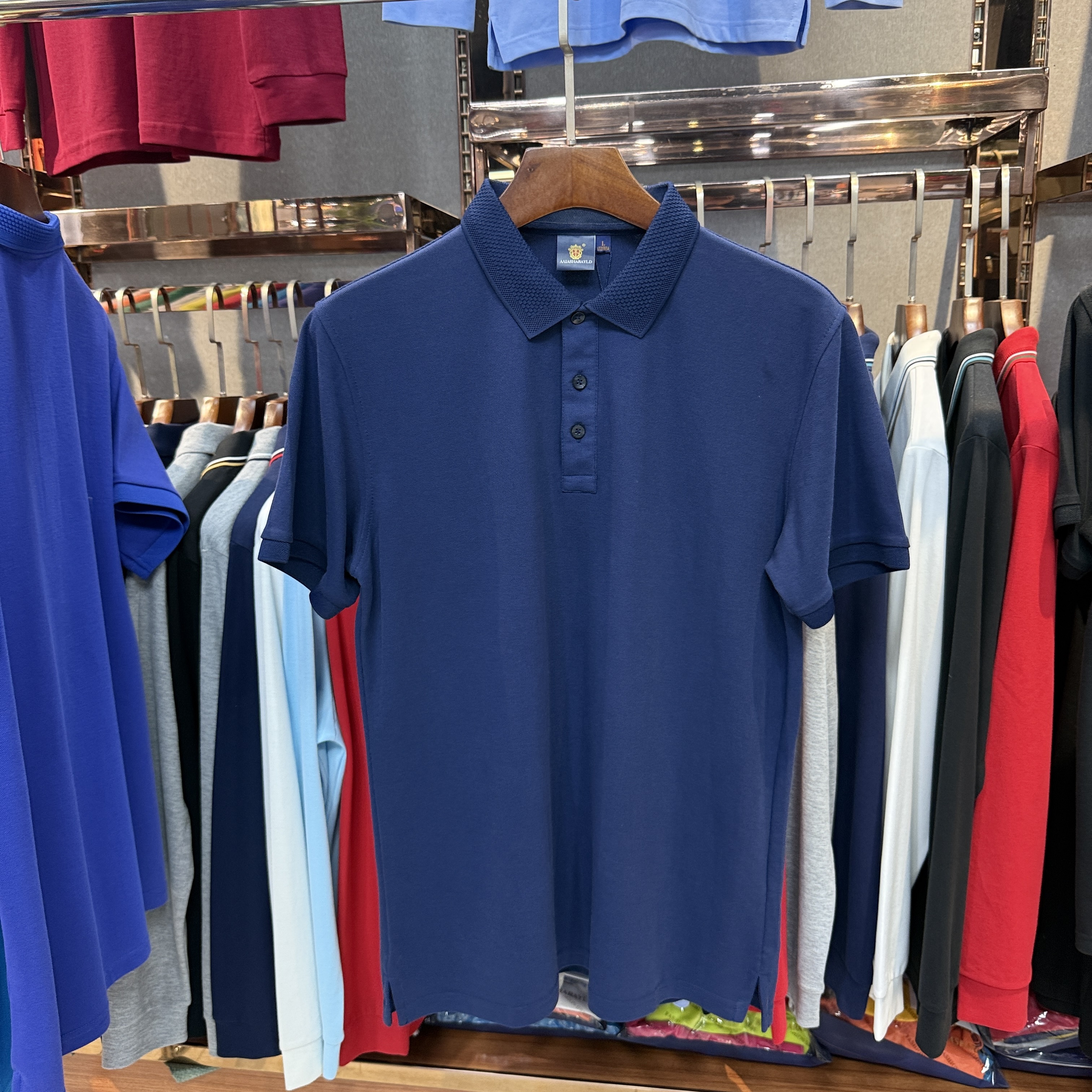 SK8522 80% Cotton  20% Cupro Short-Sleeved Polo Shirt