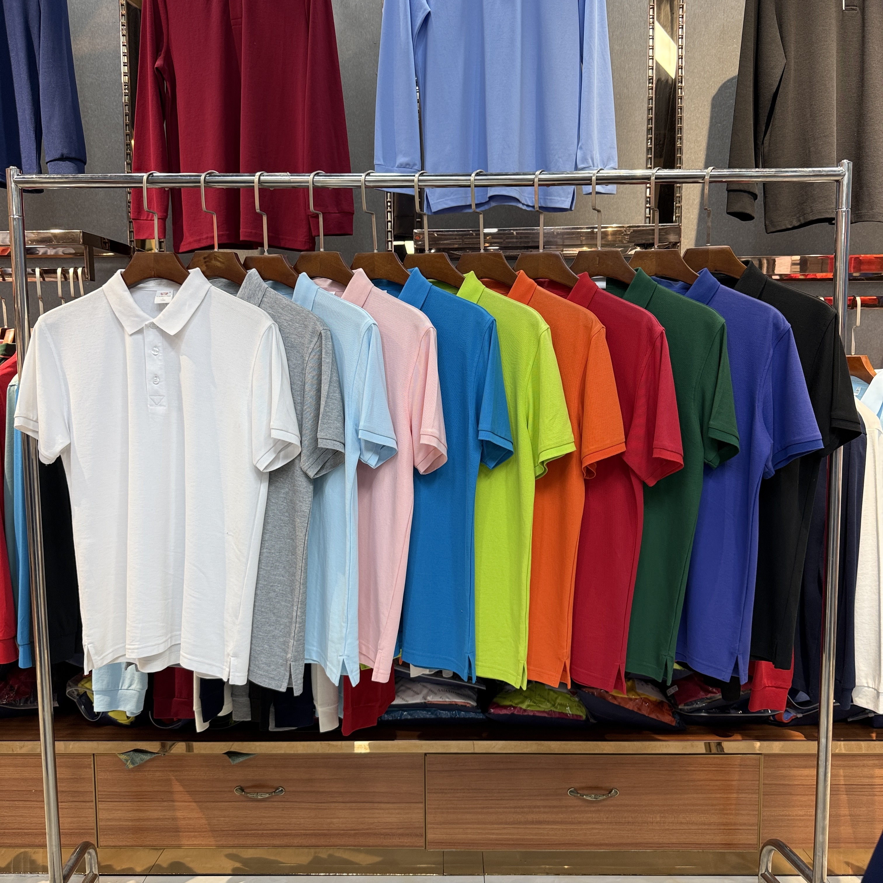 SK8899 80% Cotton  20% Cupro Short-Sleeved Polo Shirt