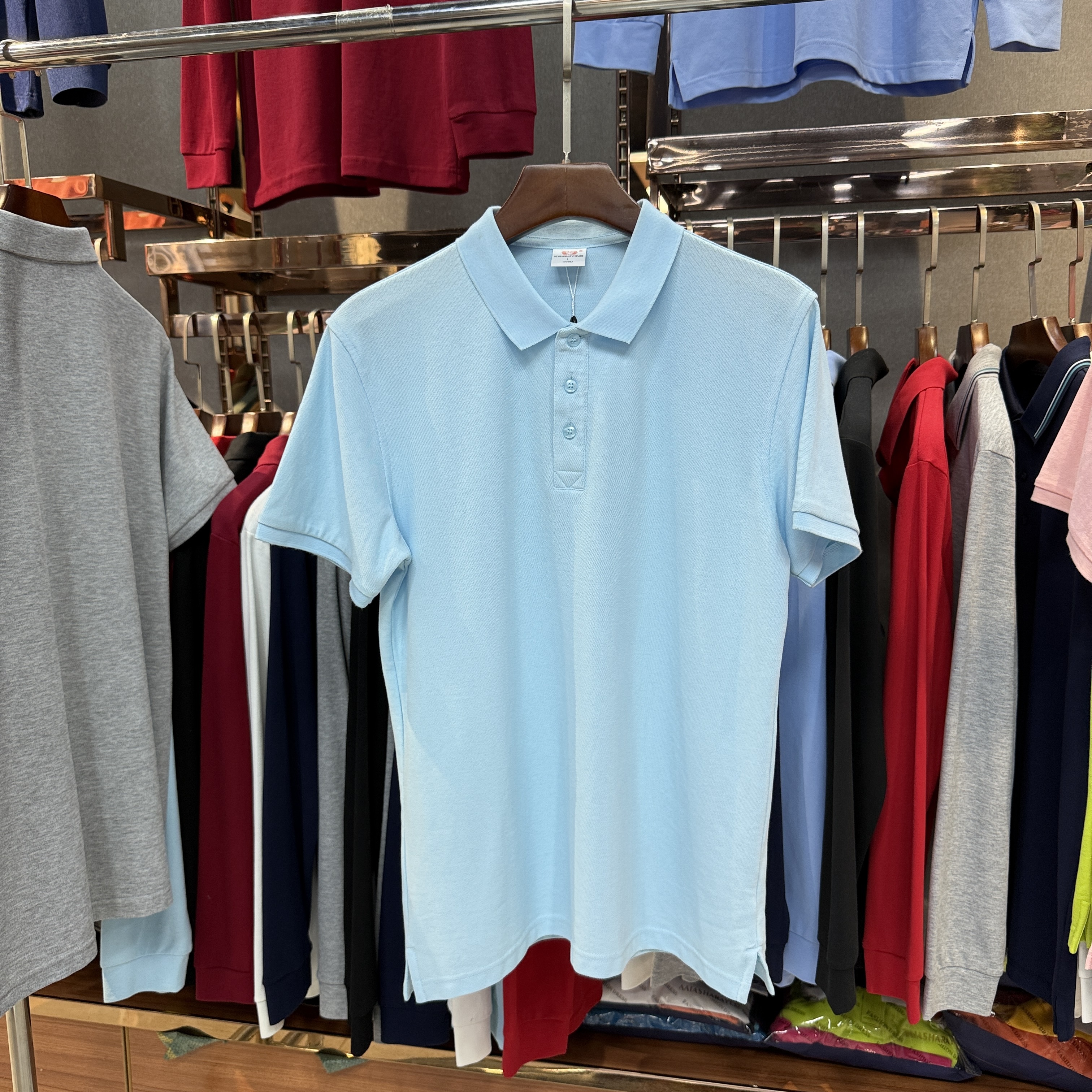SK8899 80% Cotton  20% Cupro Short-Sleeved Polo Shirt