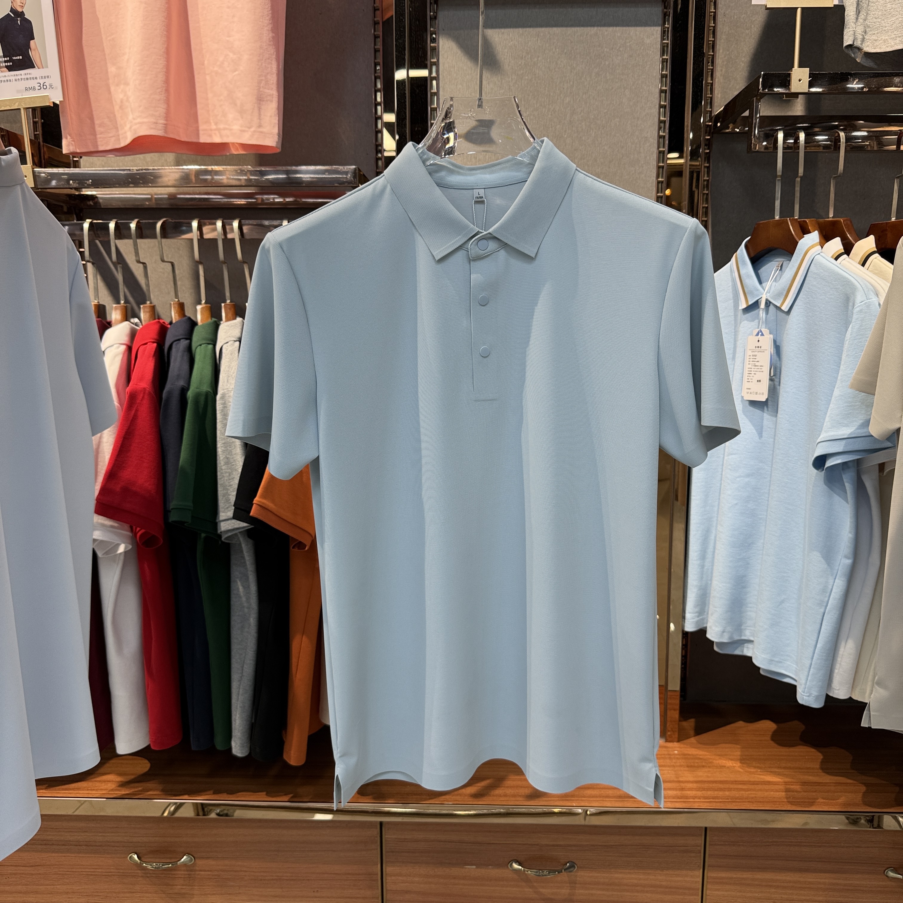 SK998 69% Nylon  31% Spandex Short-Sleeved Polo Shirt