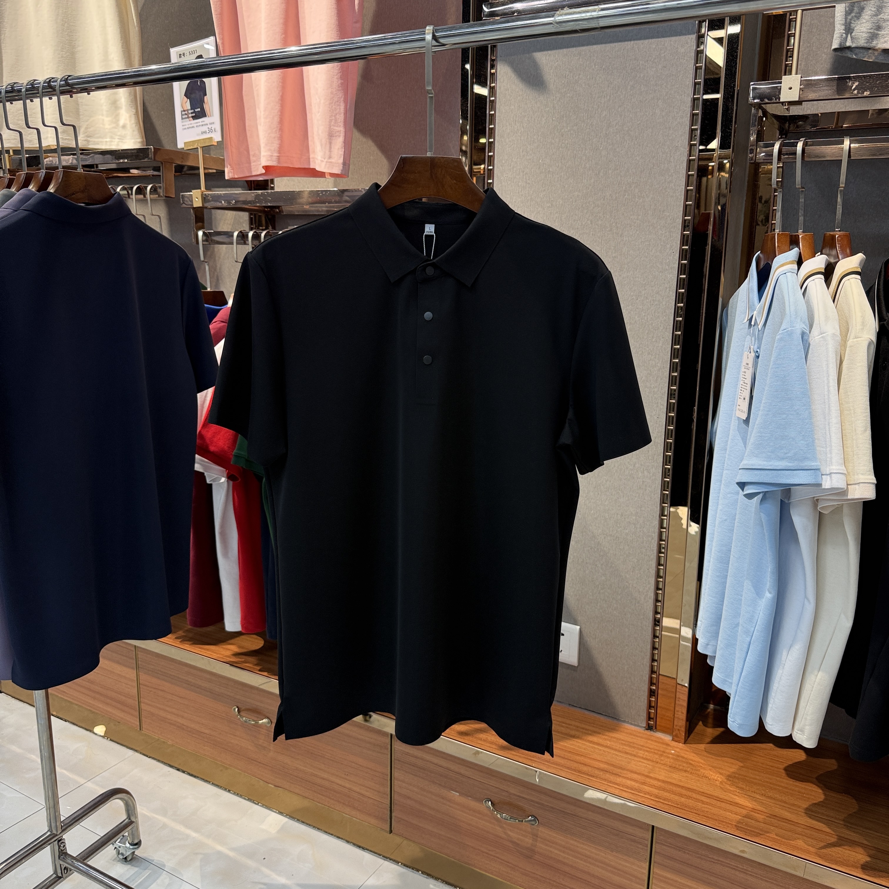 SK998 69% Nylon  31% Spandex Short-Sleeved Polo Shirt