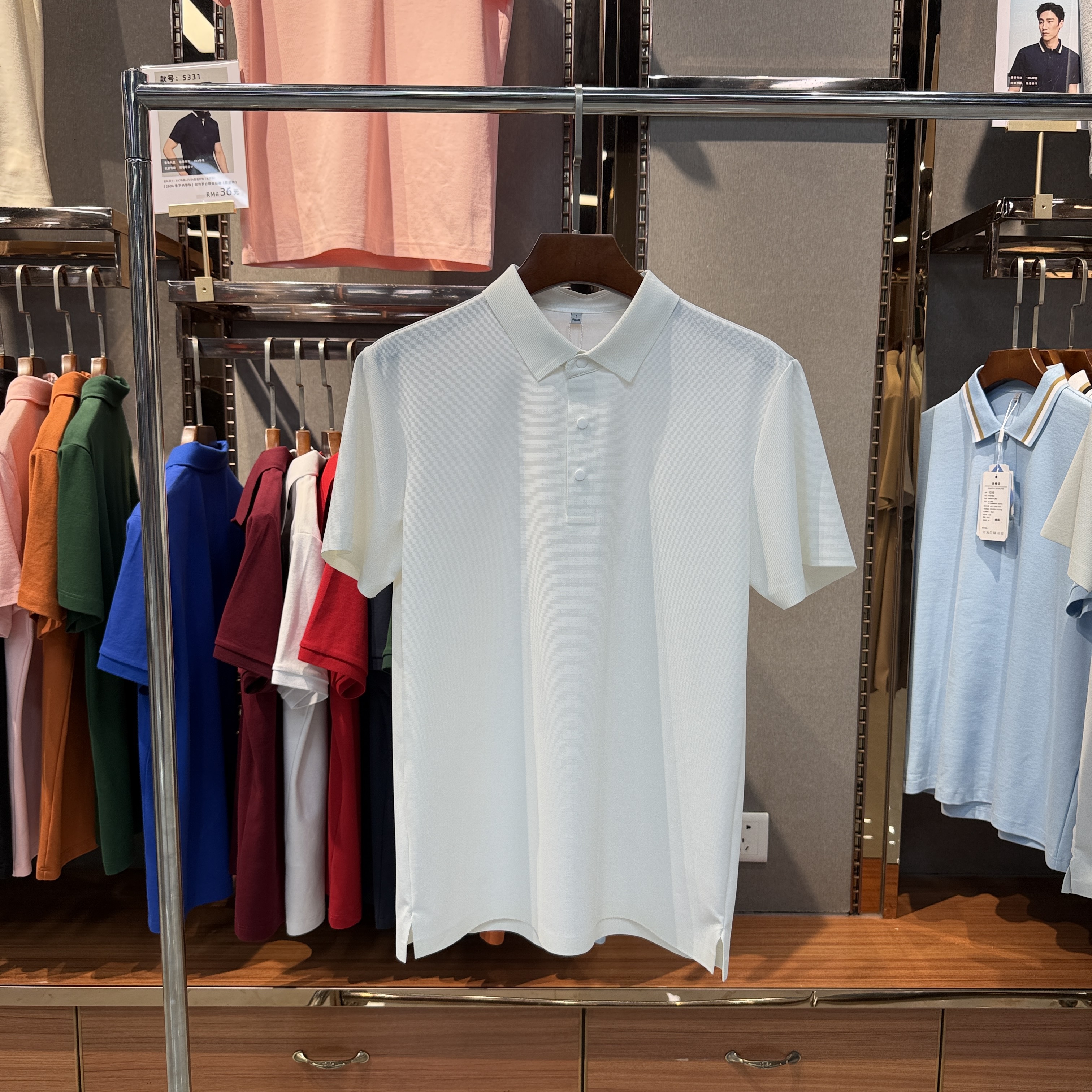 SK998 69% Nylon  31% Spandex Short-Sleeved Polo Shirt