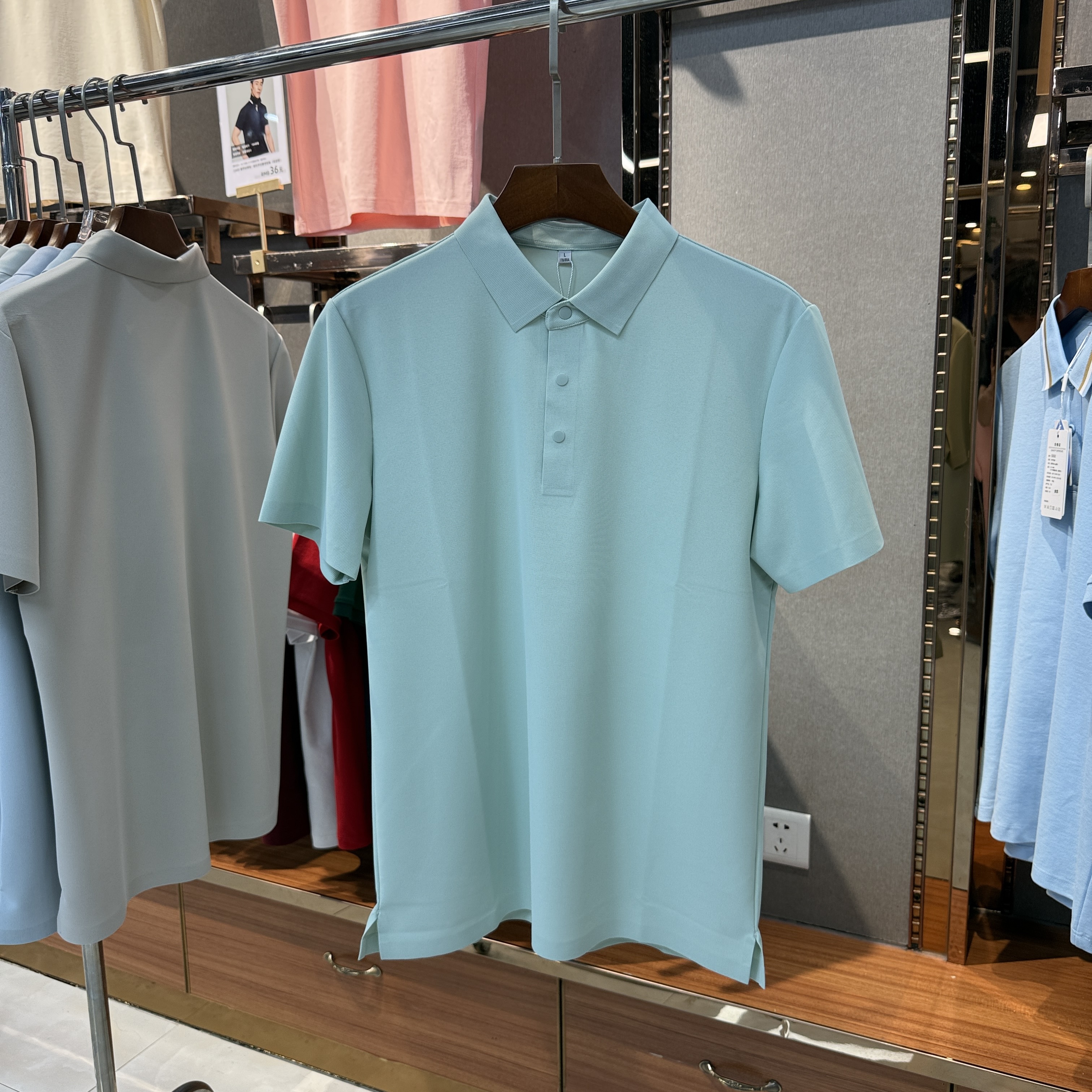 SK998 69% Nylon  31% Spandex Short-Sleeved Polo Shirt