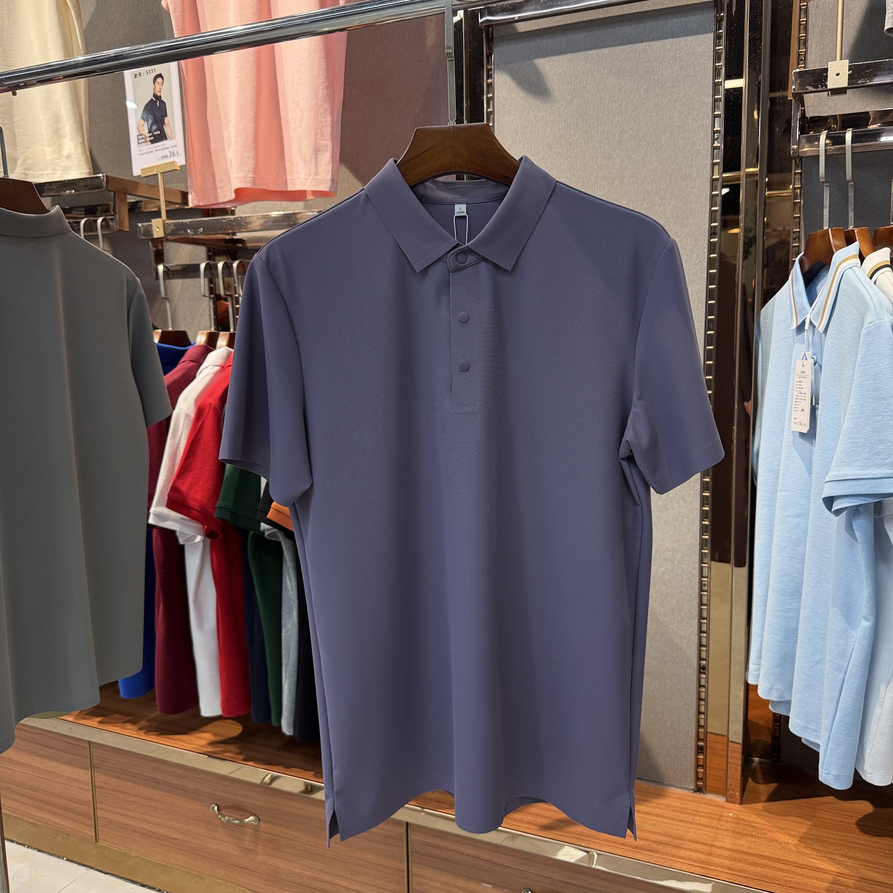 SK998 69% Nylon  31% Spandex Short-Sleeved Polo Shirt