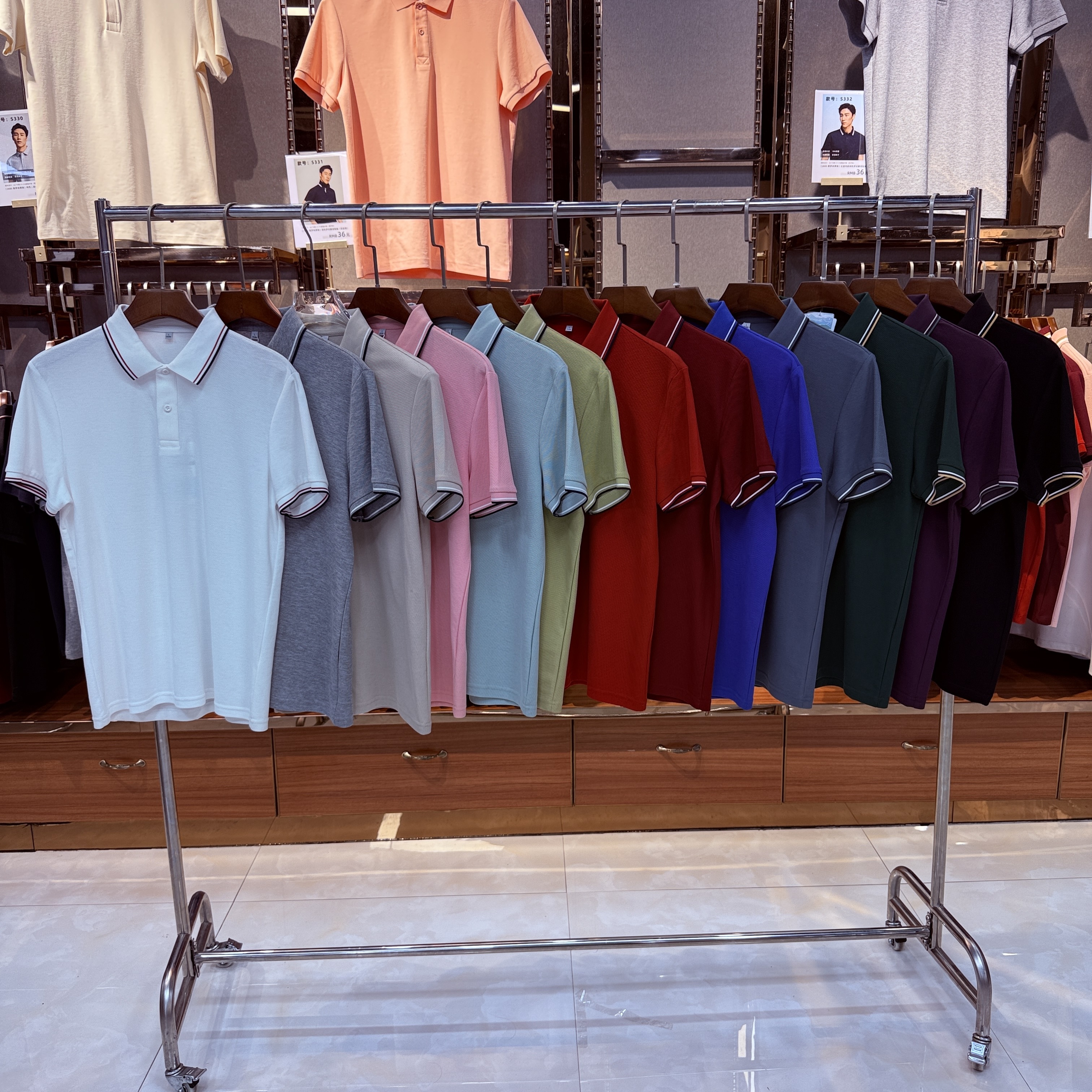 SKC11 100% Mercerized Cotton Short-Sleeved Polo Shirt