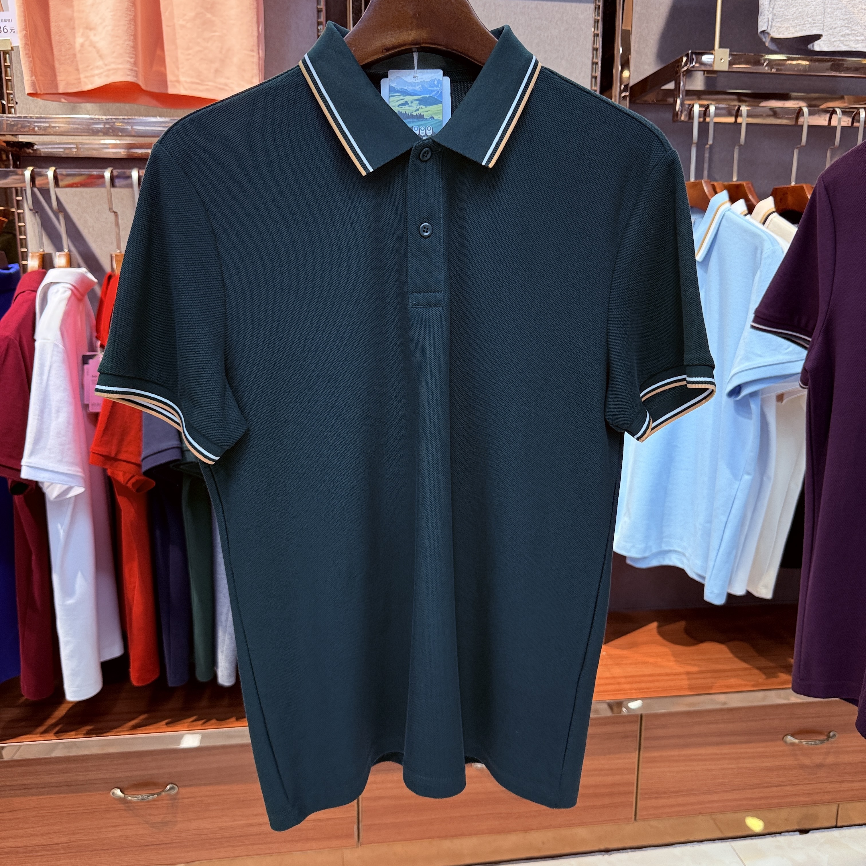 SKC11 100% Mercerized Cotton Short-Sleeved Polo Shirt