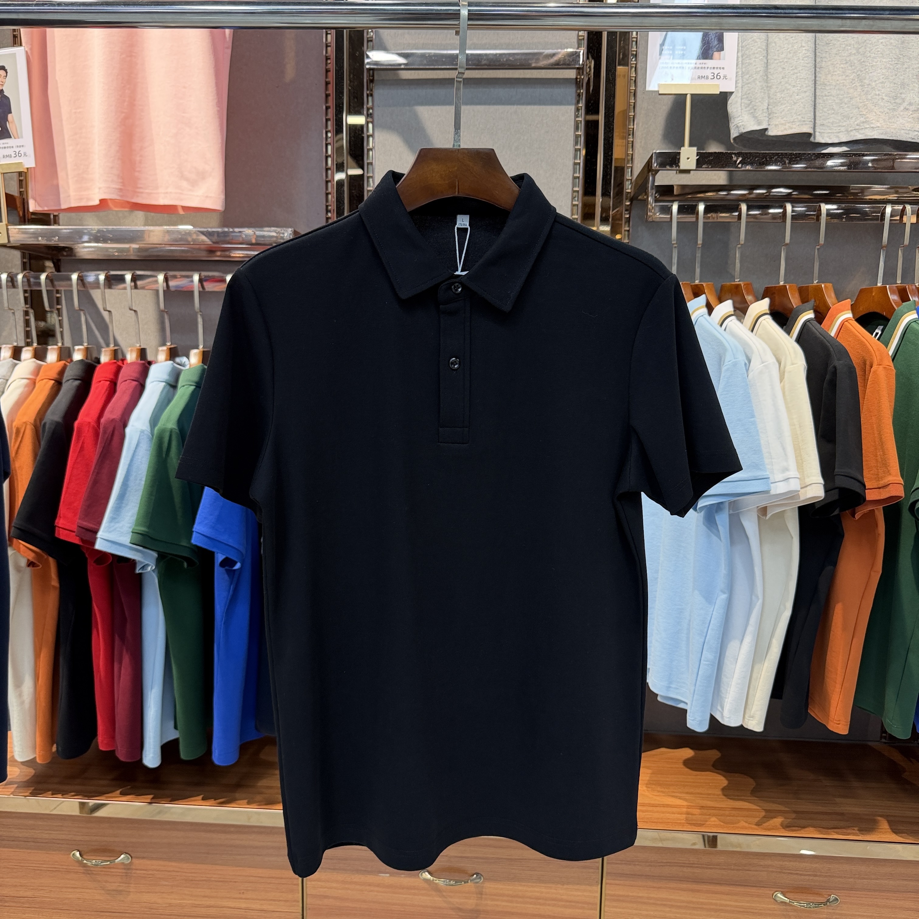 SKS330 64.1% Cotton 35.9% Polyester (Sorona) Short-Sleeved Polo Shirt
