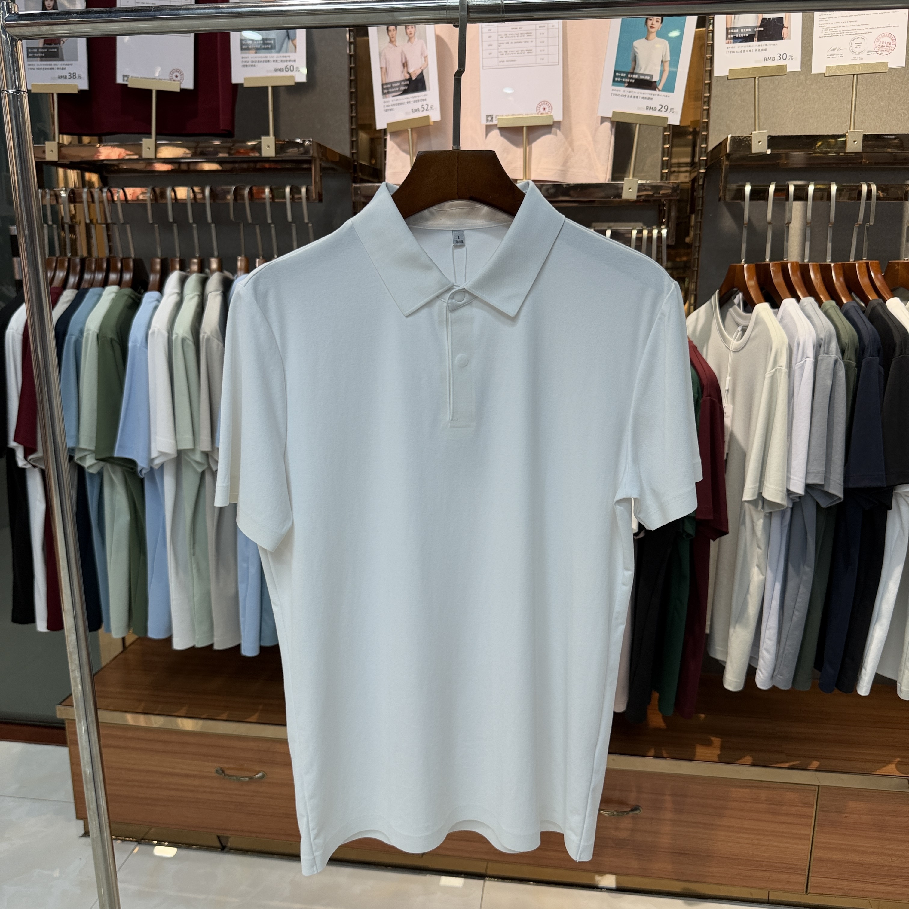 SKS771 61% Pima Cotton  31.1% Polyester 7.9% Spandex Short-Sleeved Polo Shirt