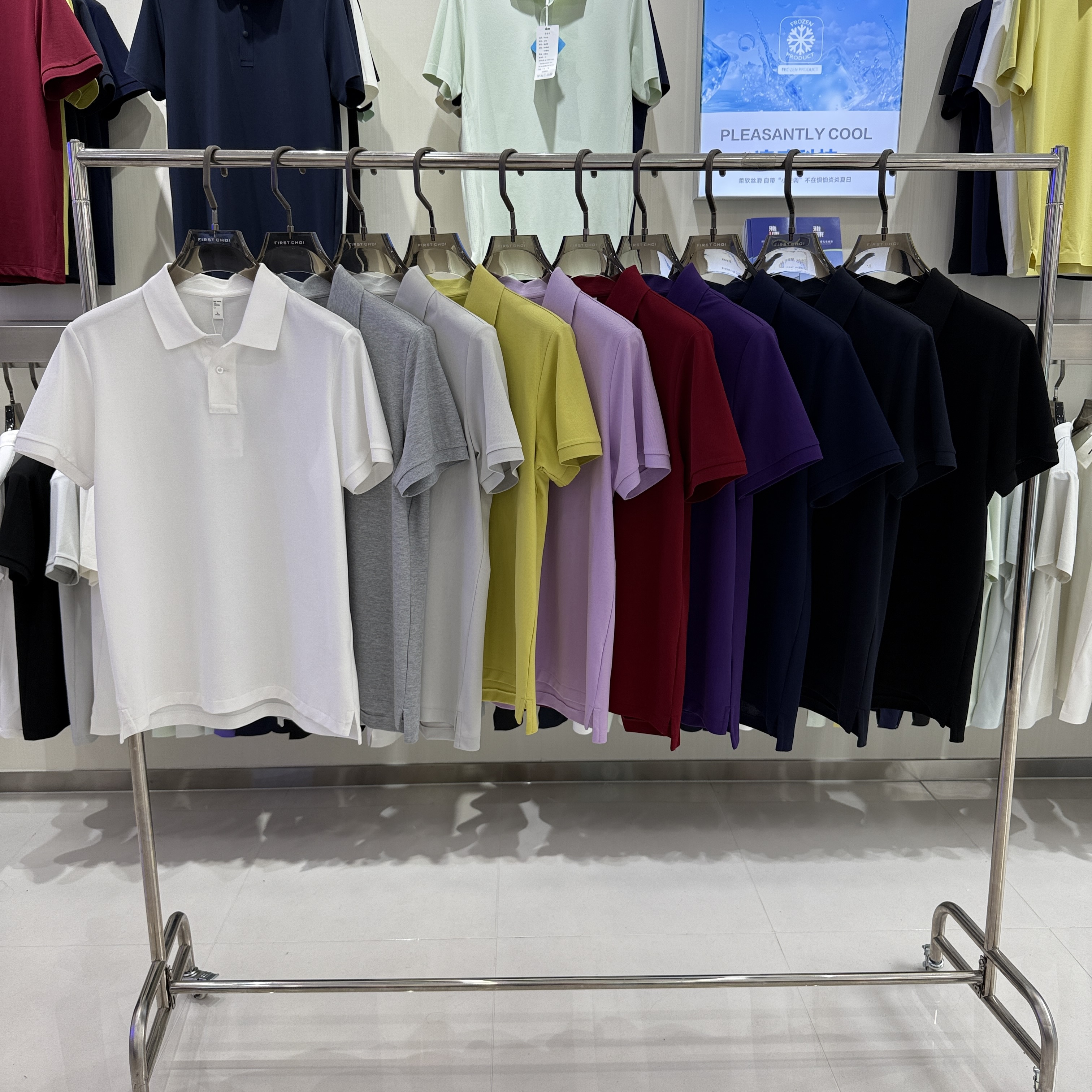 YK627 71.3% Cotton 25.4% Polyester 3.3% Spandex  Short-Sleeved Polo Shirt