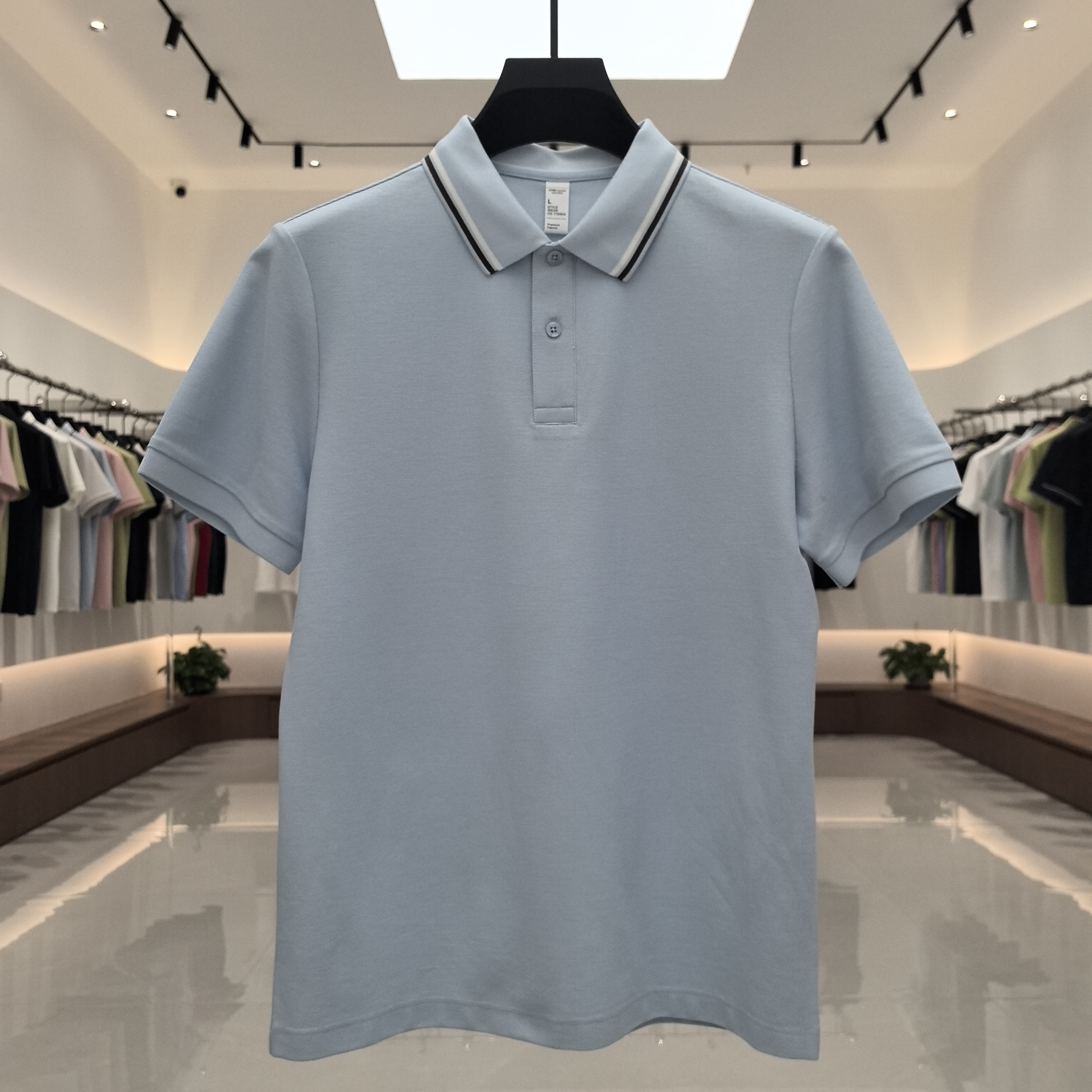 XXD5251 52.3% Cotton  33.6% Polyester  14.1% Modal Short-Sleeved Polo Shirt