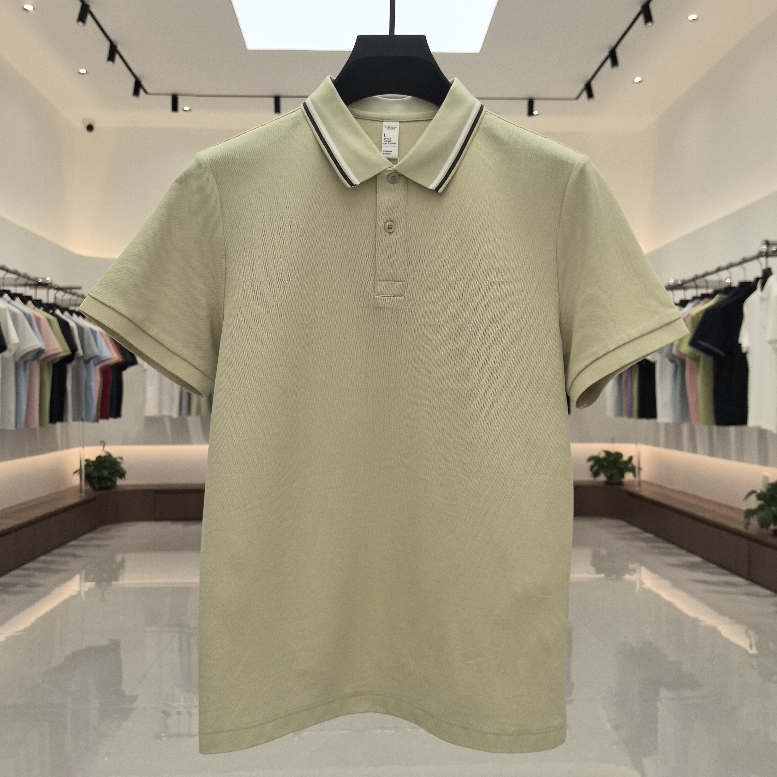 XXD5251 52.3% Cotton  33.6% Polyester  14.1% Modal Short-Sleeved Polo Shirt