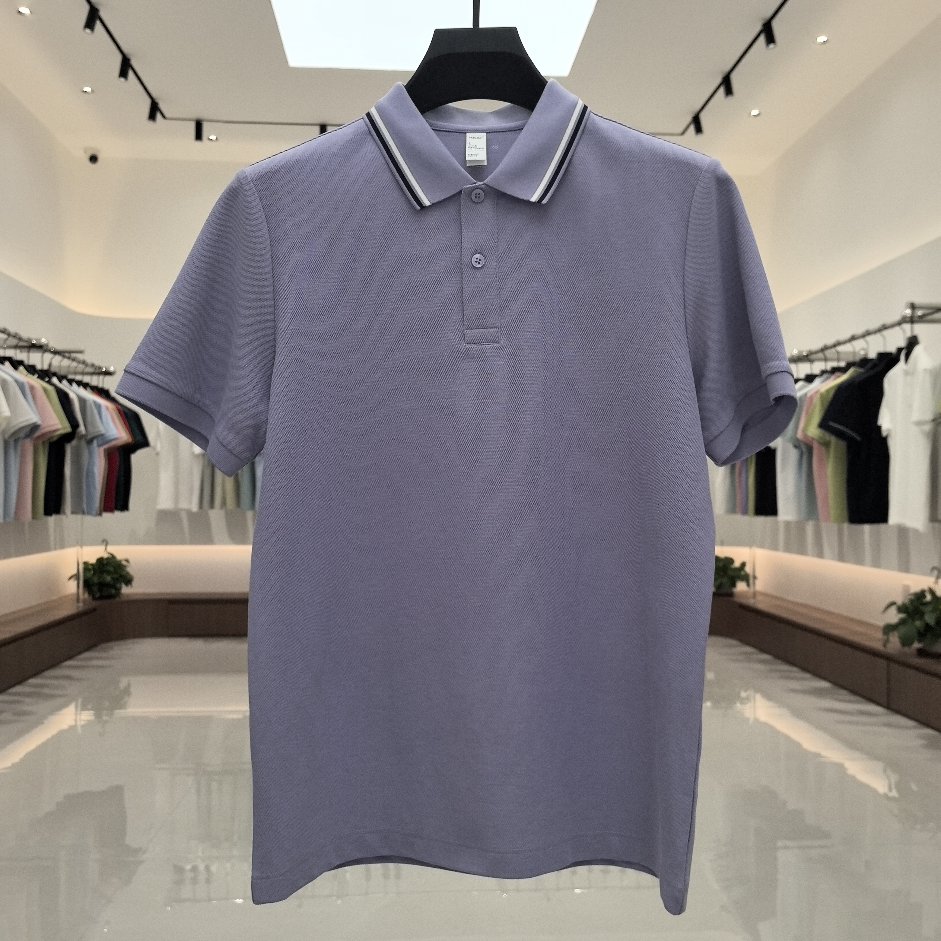 XXD5251 52.3% Cotton  33.6% Polyester  14.1% Modal Short-Sleeved Polo Shirt