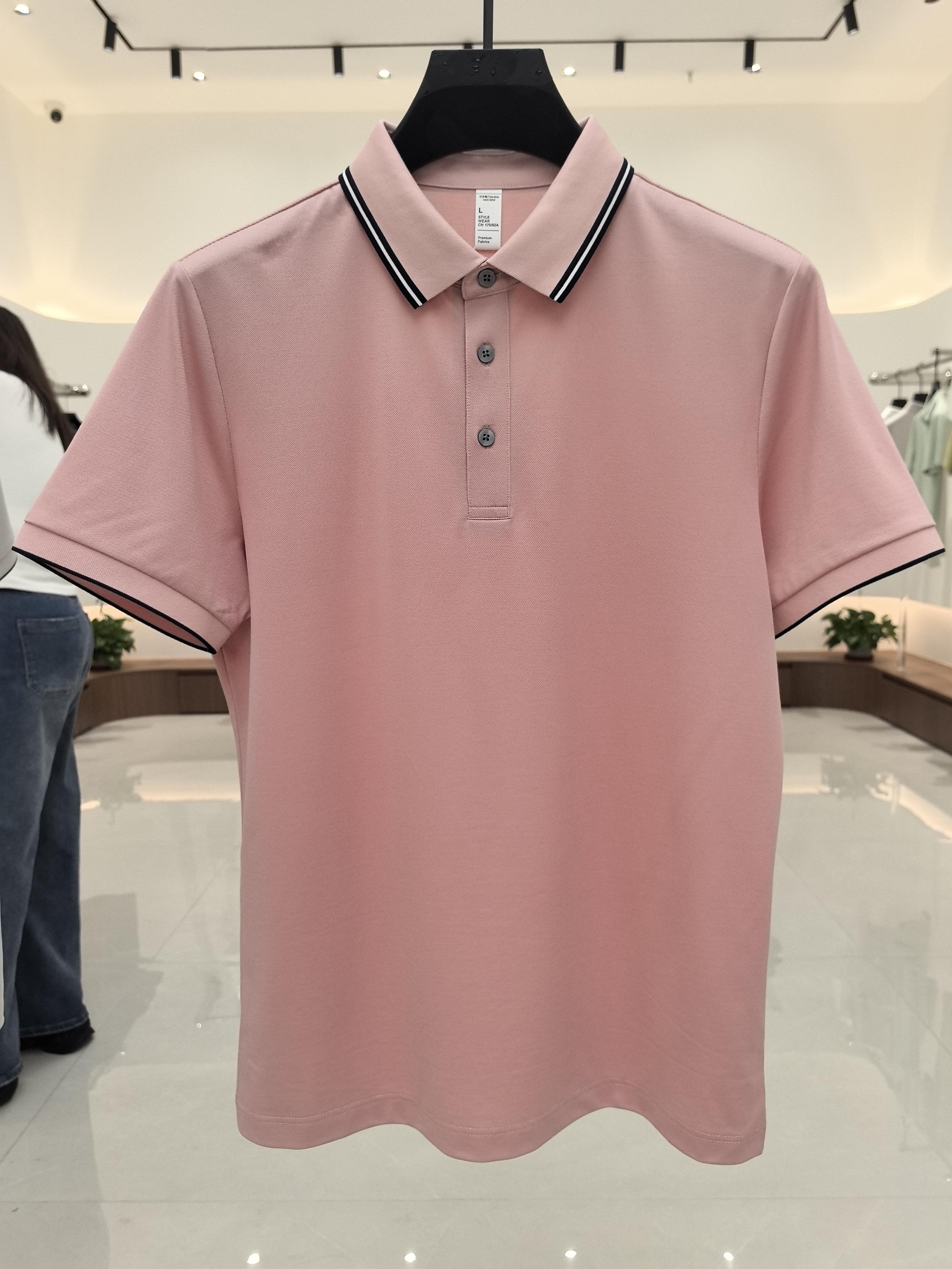 XXD5801 51.4% Polyester 35.7% Cotton 8.3% Modal 4.6% Spandex Short-Sleeved Polo Shirt