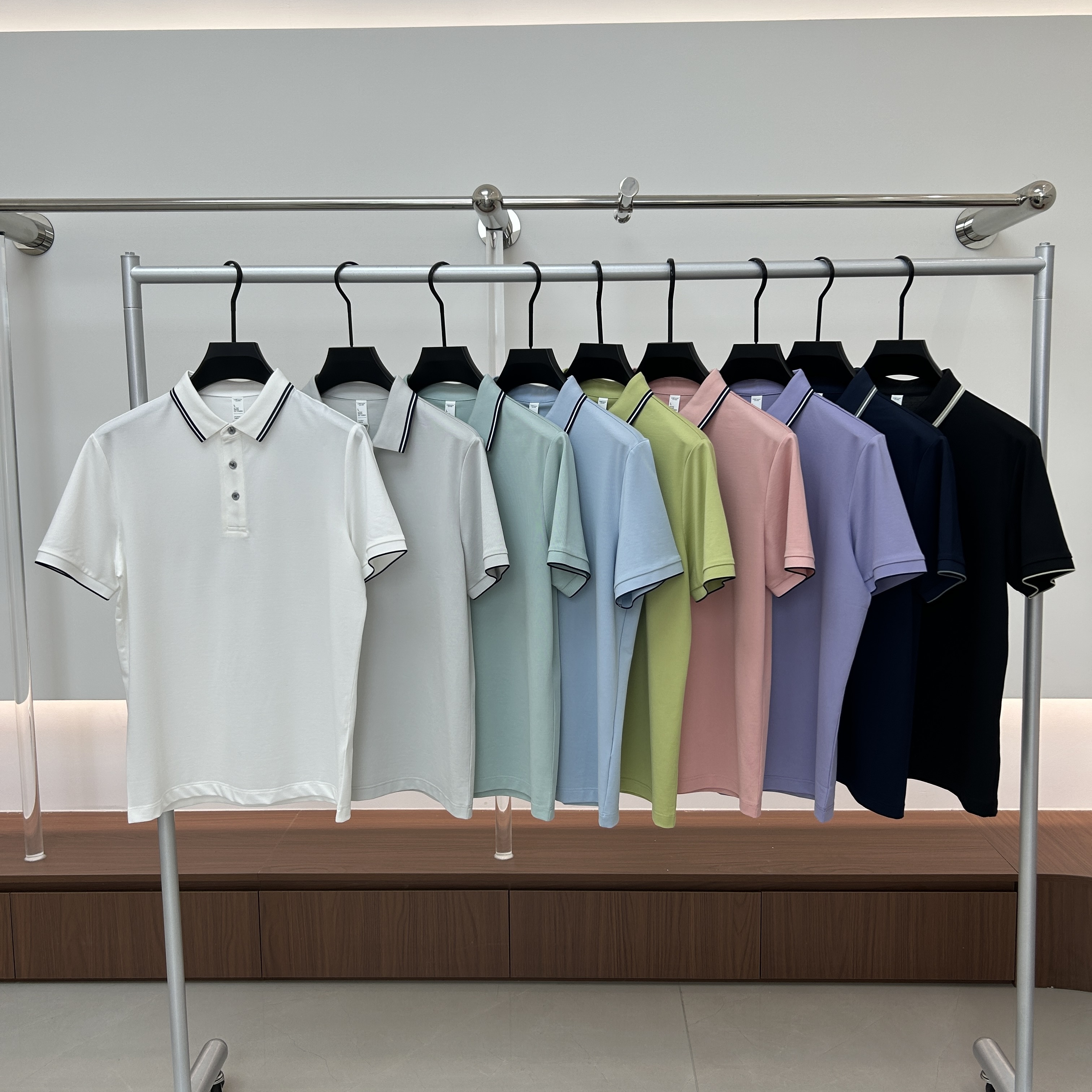 XXD5801 51.4% Polyester 35.7% Cotton 8.3% Modal 4.6% Spandex Short-Sleeved Polo Shirt