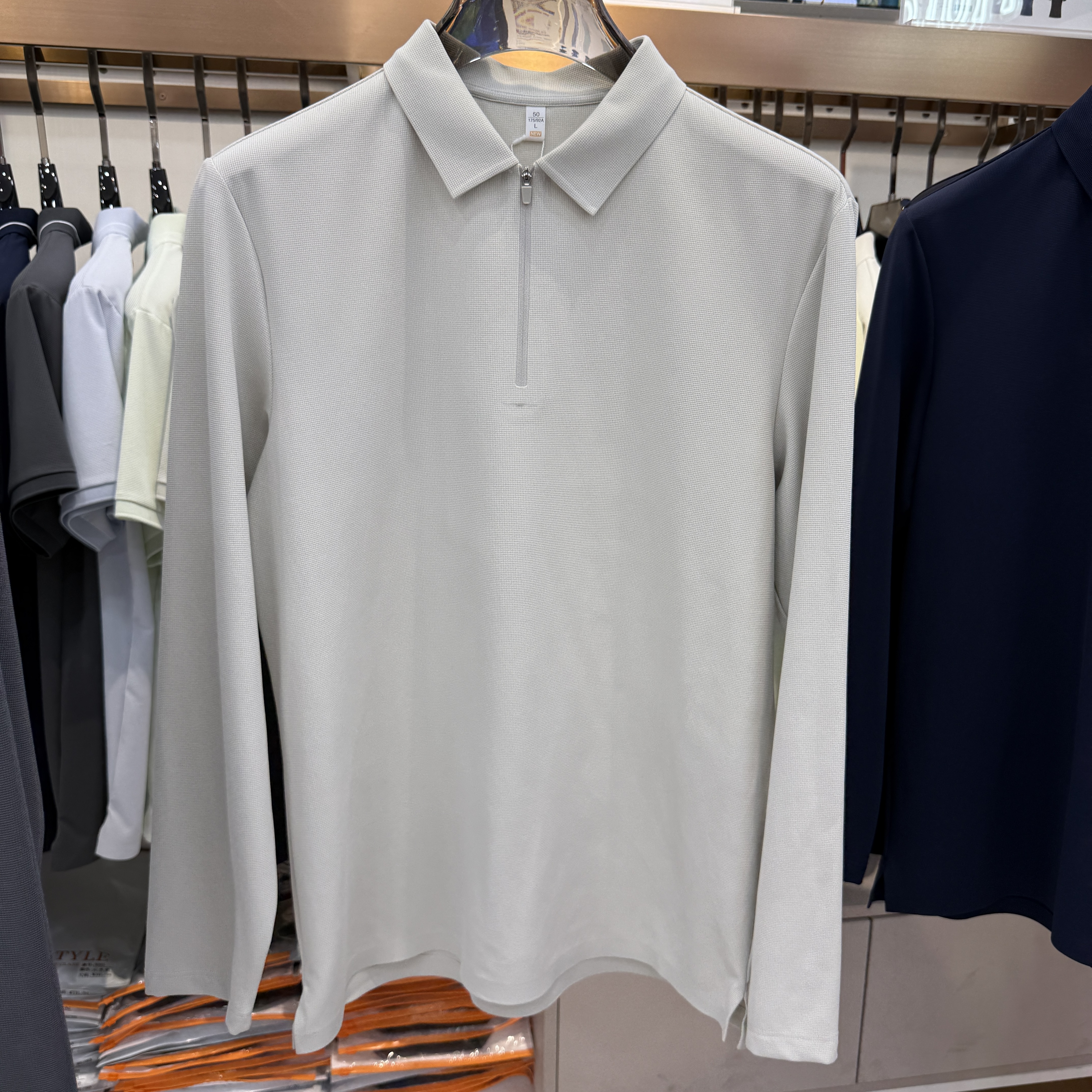 ML88207 76.6% Nylon 23.4% Spandex Long-Sleeve Polo shirt
