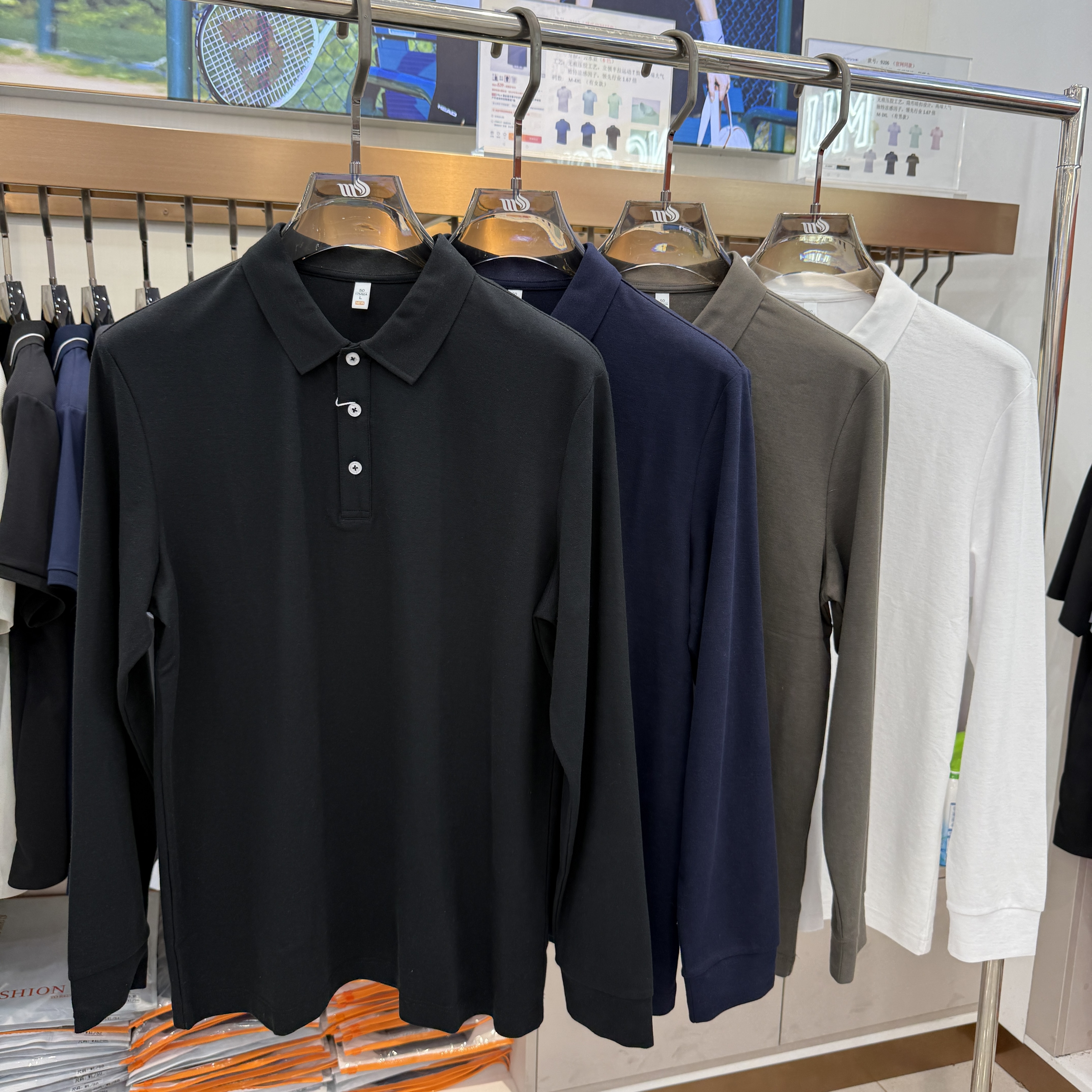 ML88802 73.5%Cotton 26.5%Polyester Long-Sleeve Polo shirt