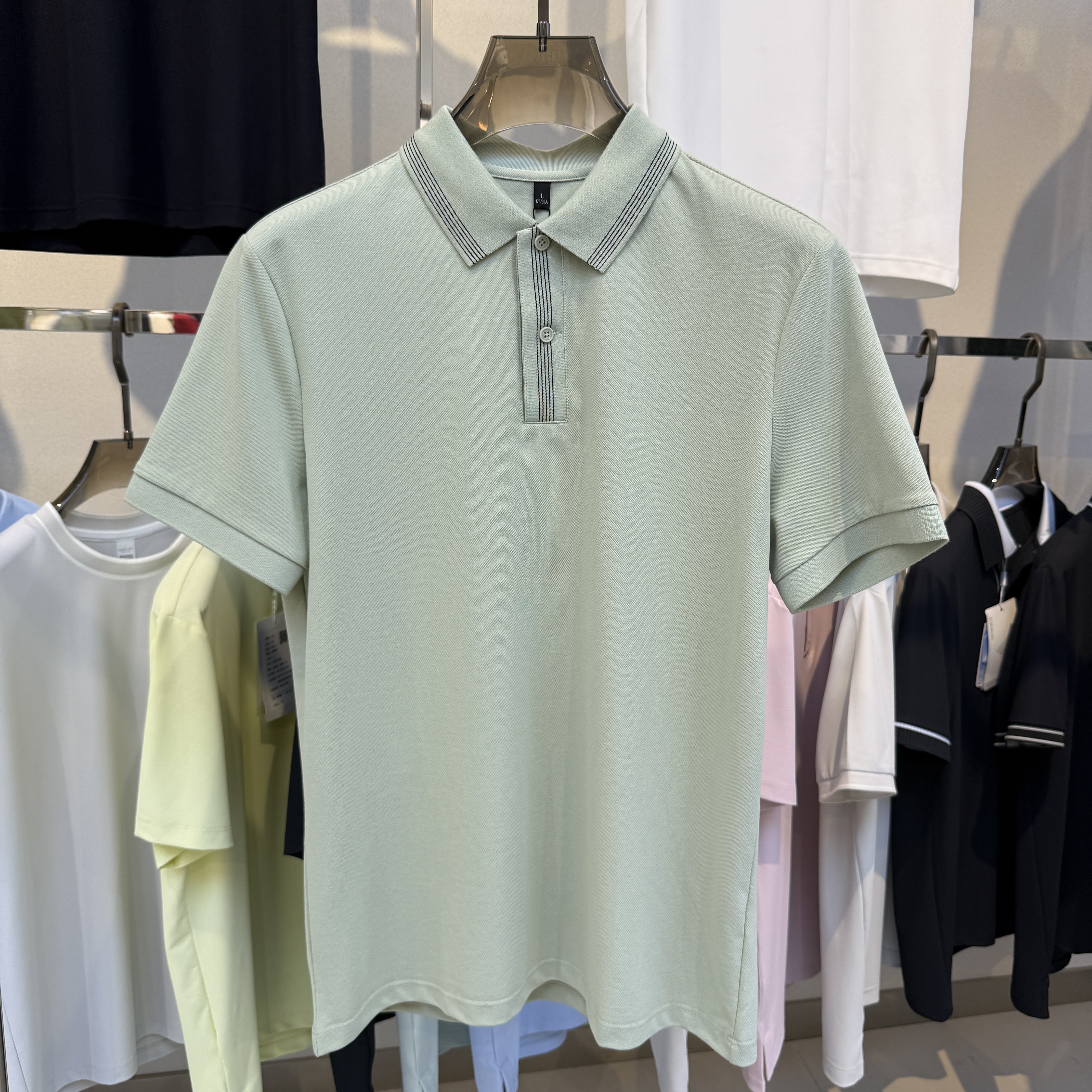 BSW2270 69.7%Cotton 26.4%Polyester 3.9%Spandex Polo shirt