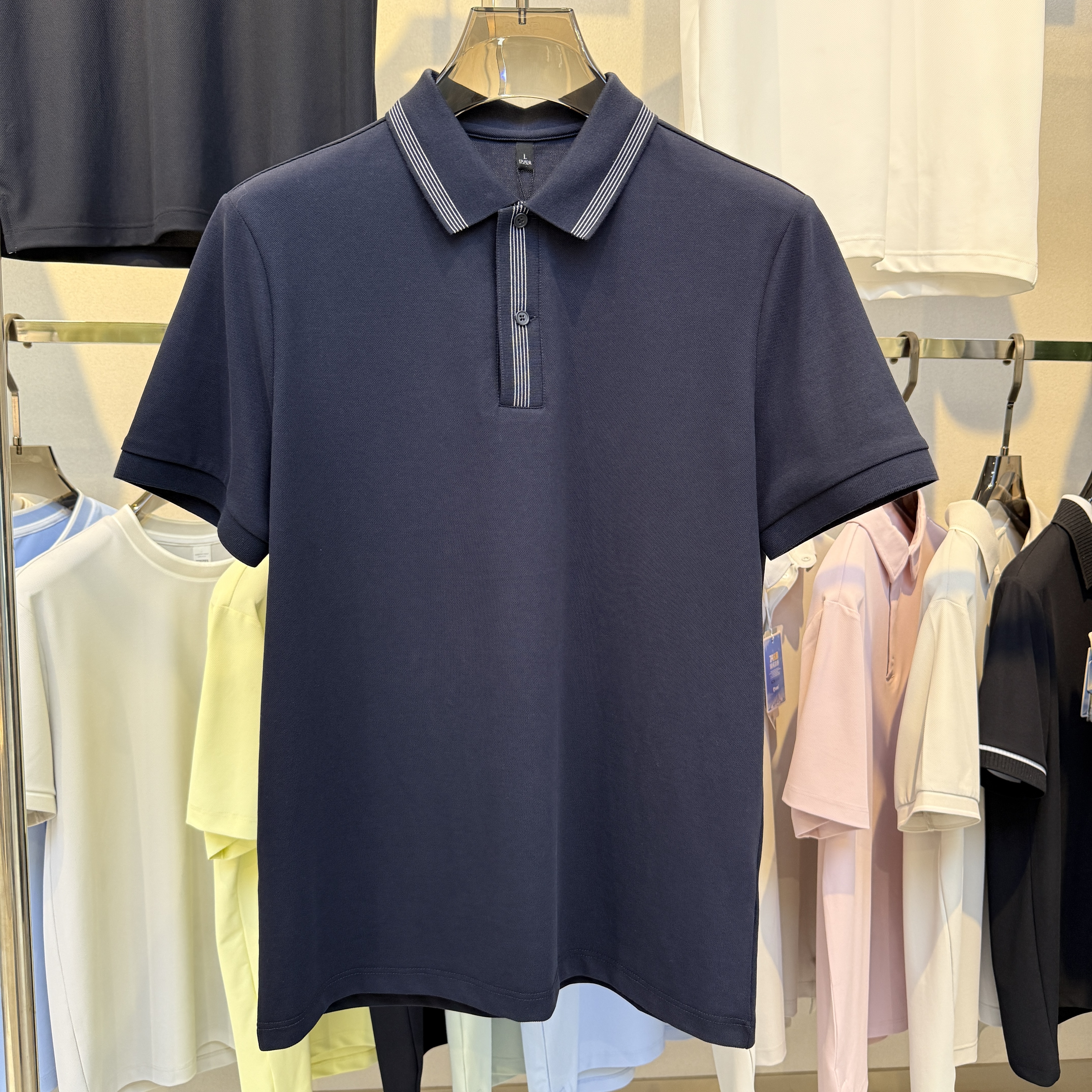 BSW2270 69.7%Cotton 26.4%Polyester 3.9%Spandex Polo shirt
