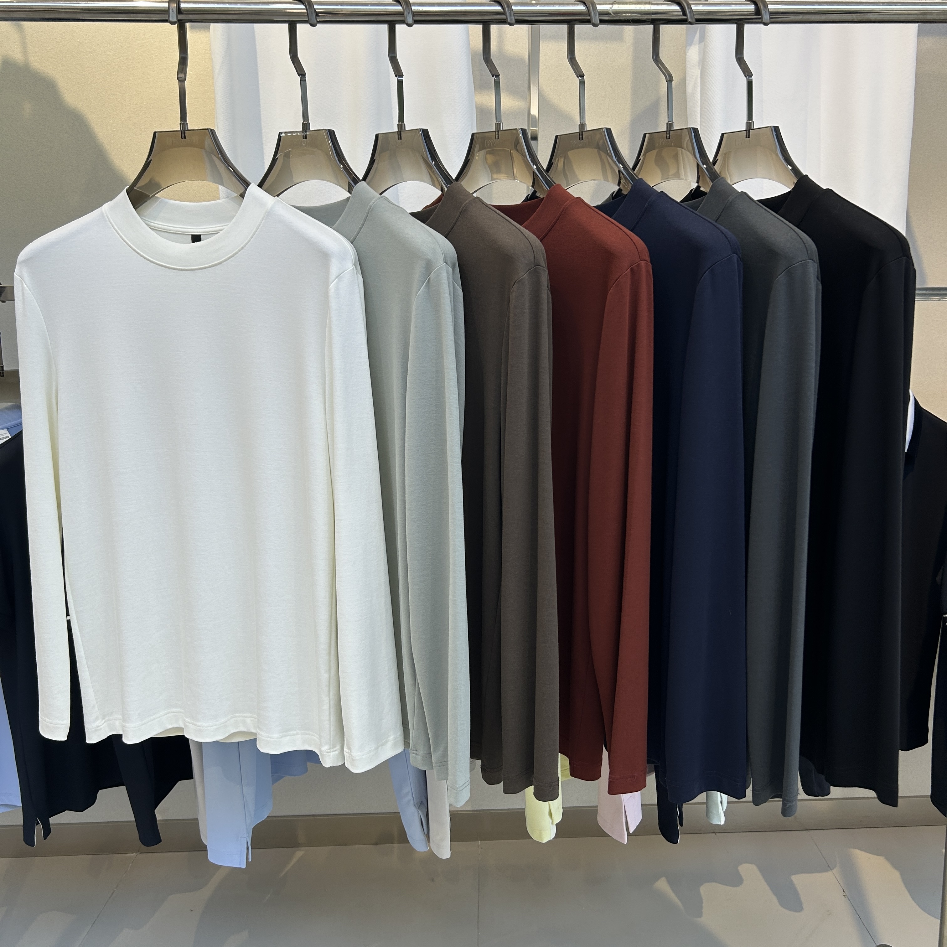 BSW6801 290g weight  50.4% Viscose fiber44.6%Cotton  5%Spandex  Long-sleeve T-shirt
