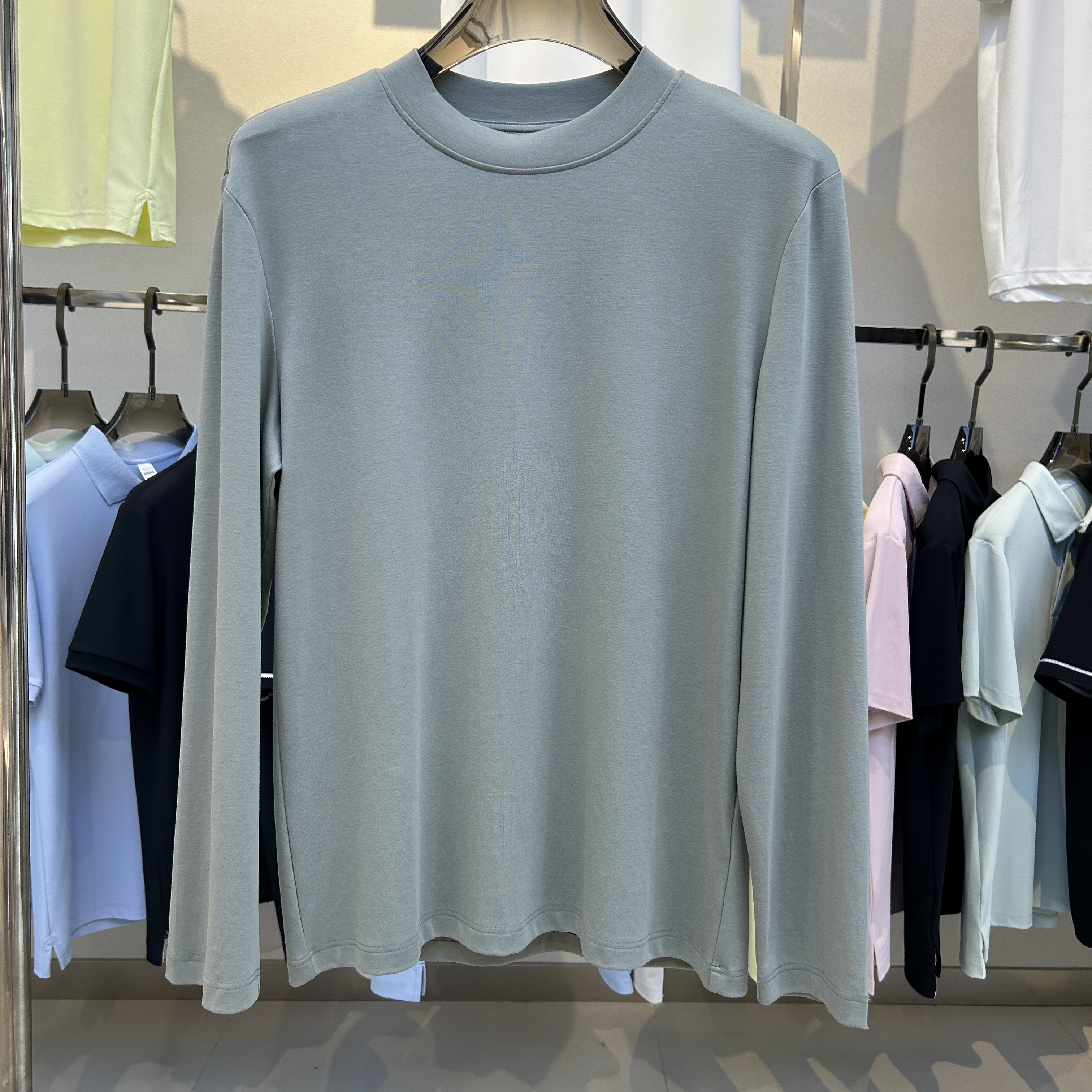 BSW6801 290g weight  50.4% Viscose fiber44.6%Cotton  5%Spandex  Long-sleeve T-shirt