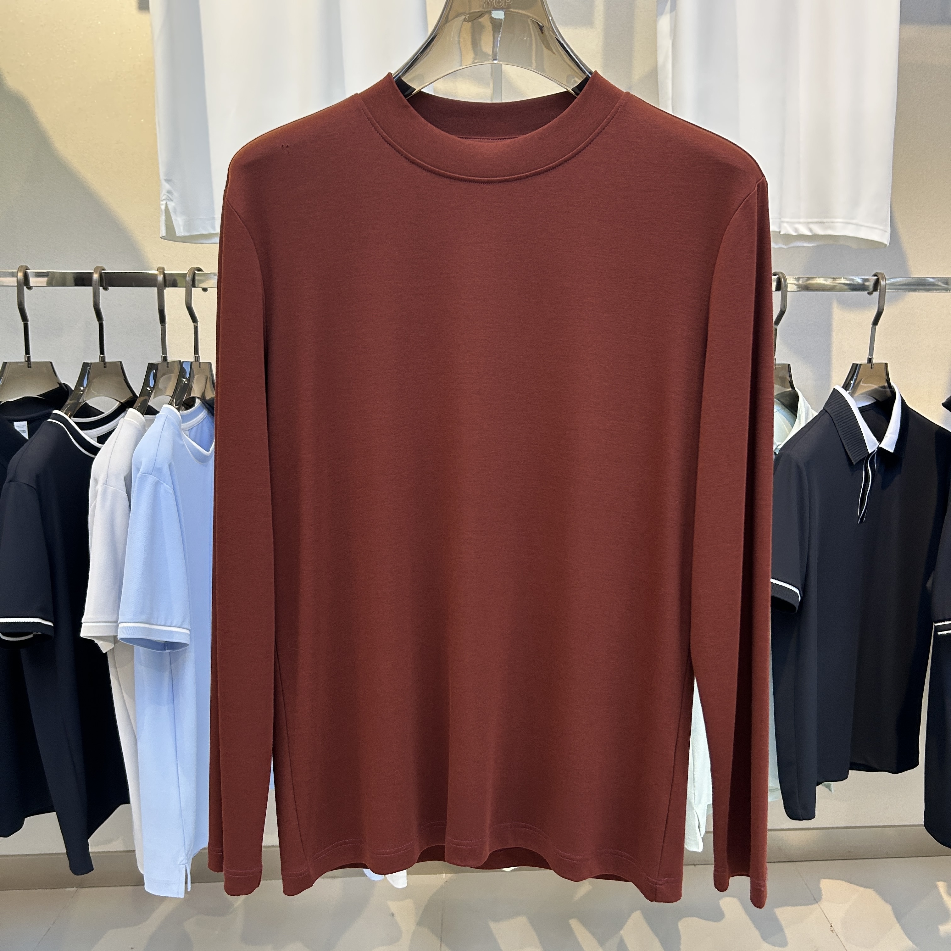 BSW6801 290g weight  50.4% Viscose fiber44.6%Cotton  5%Spandex  Long-sleeve T-shirt