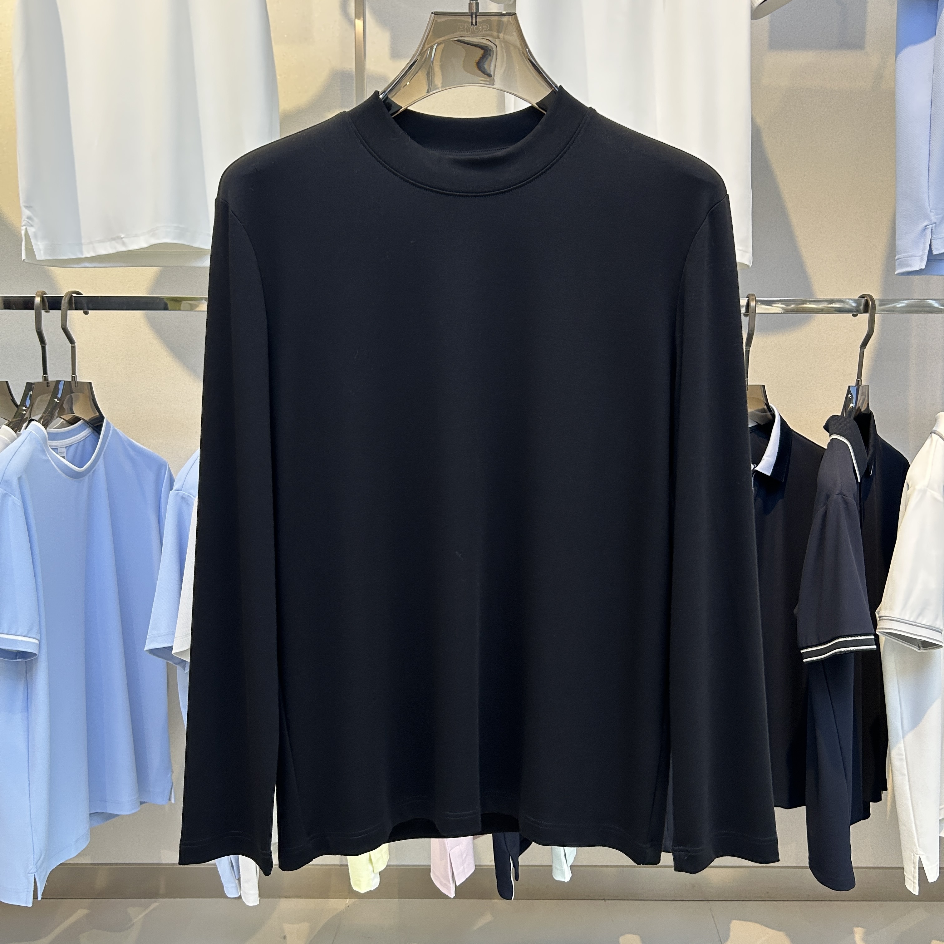BSW6801 290g weight  50.4% Viscose fiber44.6%Cotton  5%Spandex  Long-sleeve T-shirt