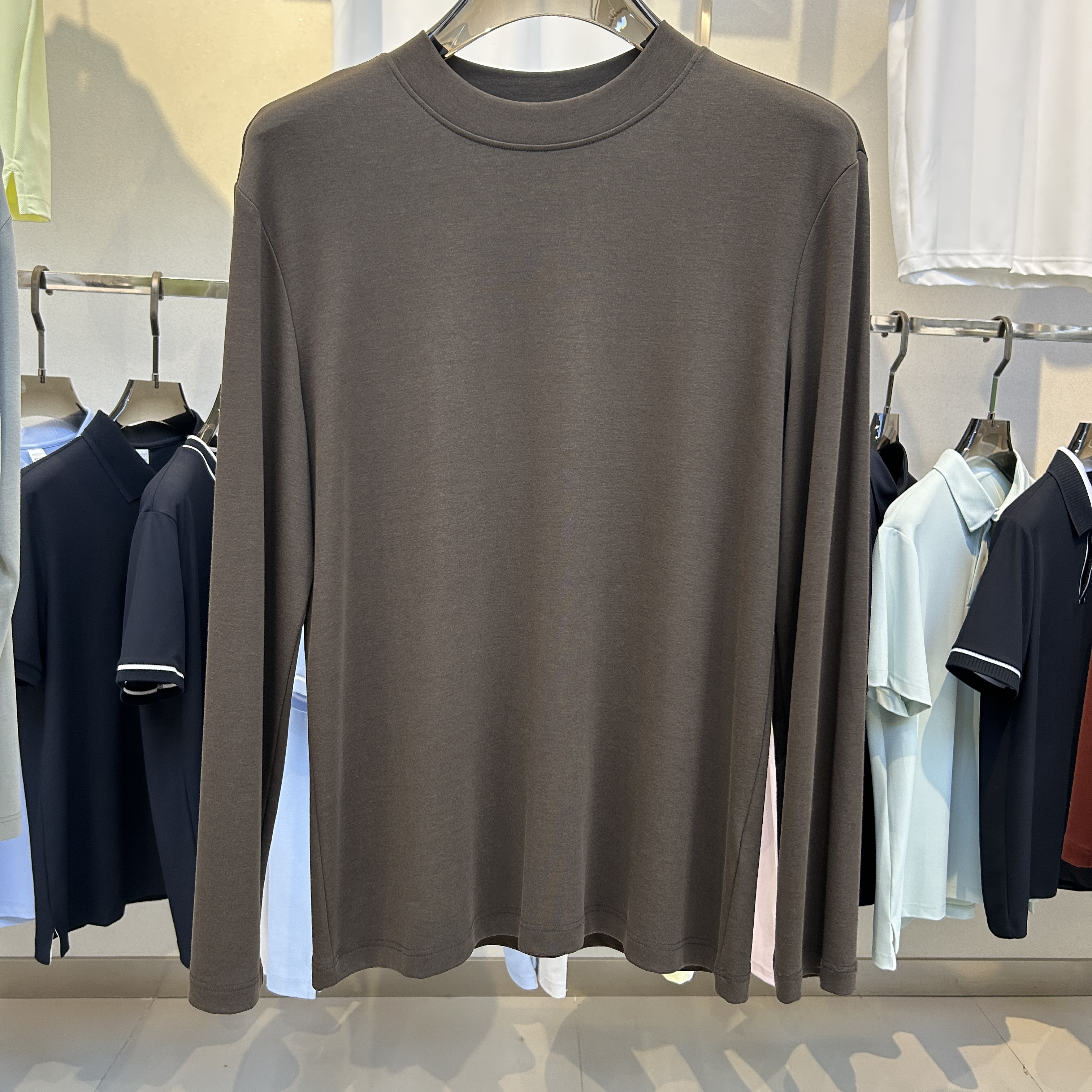 BSW6801 290g weight  50.4% Viscose fiber44.6%Cotton  5%Spandex  Long-sleeve T-shirt