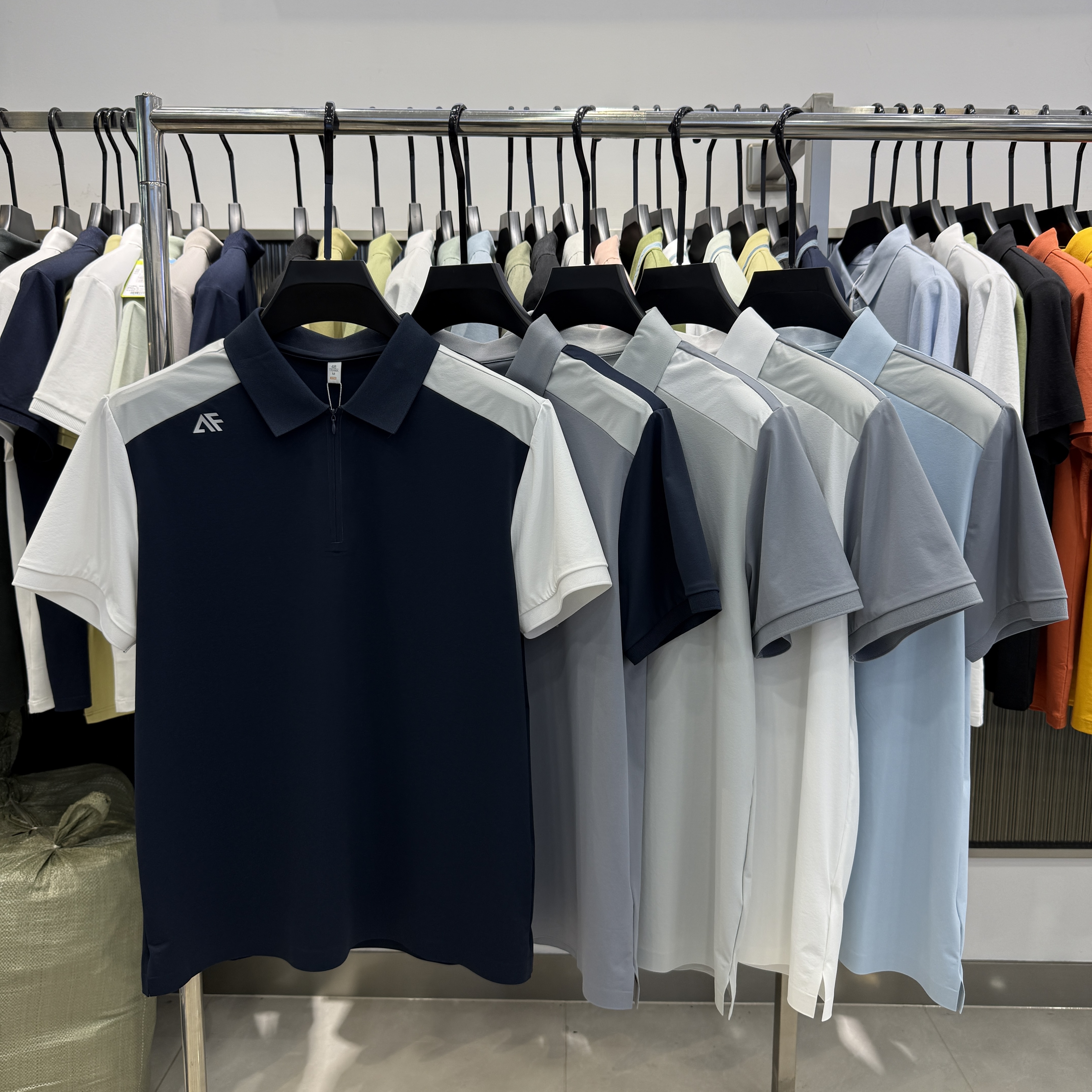MX86185 87.0% Nylon 13.0% Spandex Polo Shirt