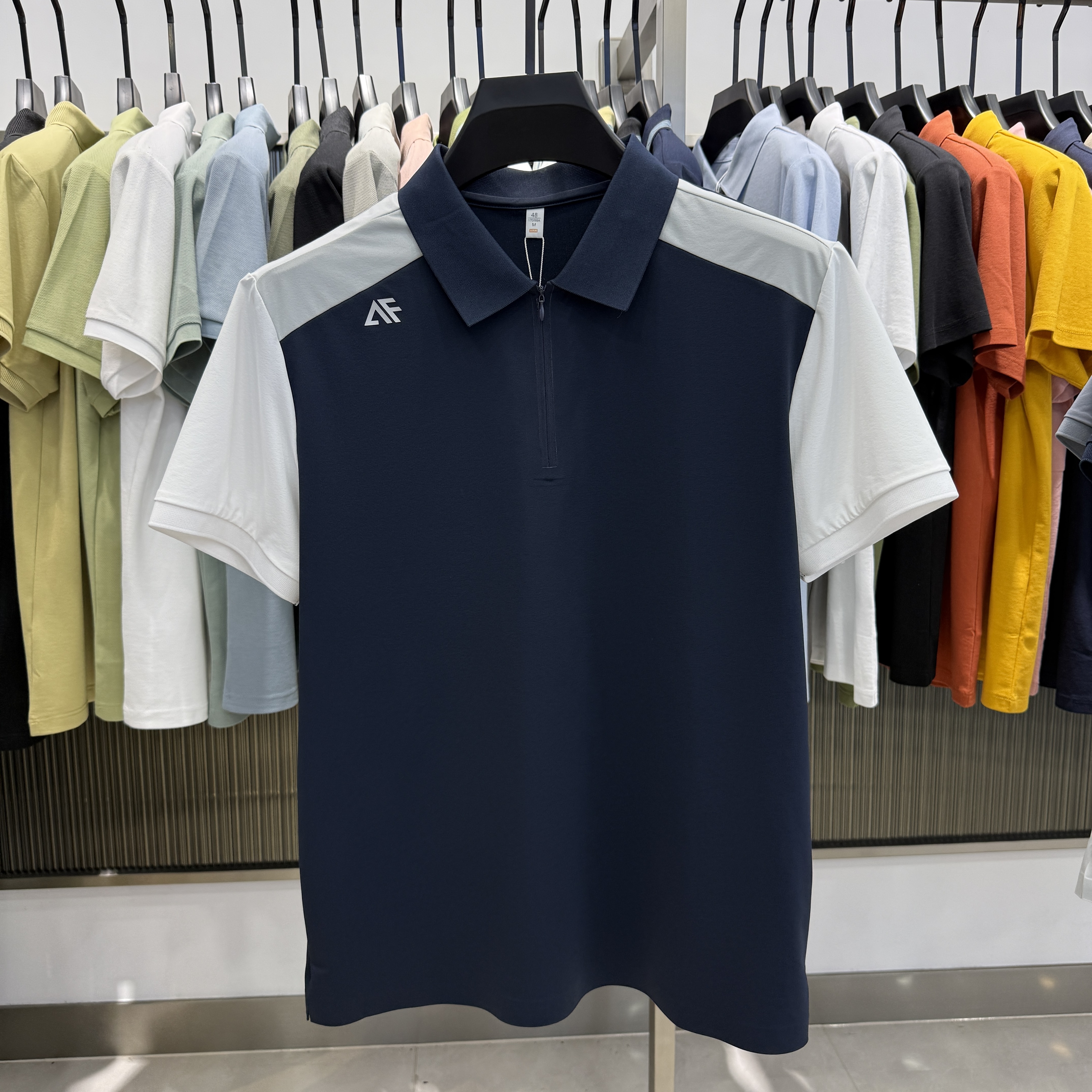 MX86185 87.0% Nylon 13.0% Spandex Polo Shirt