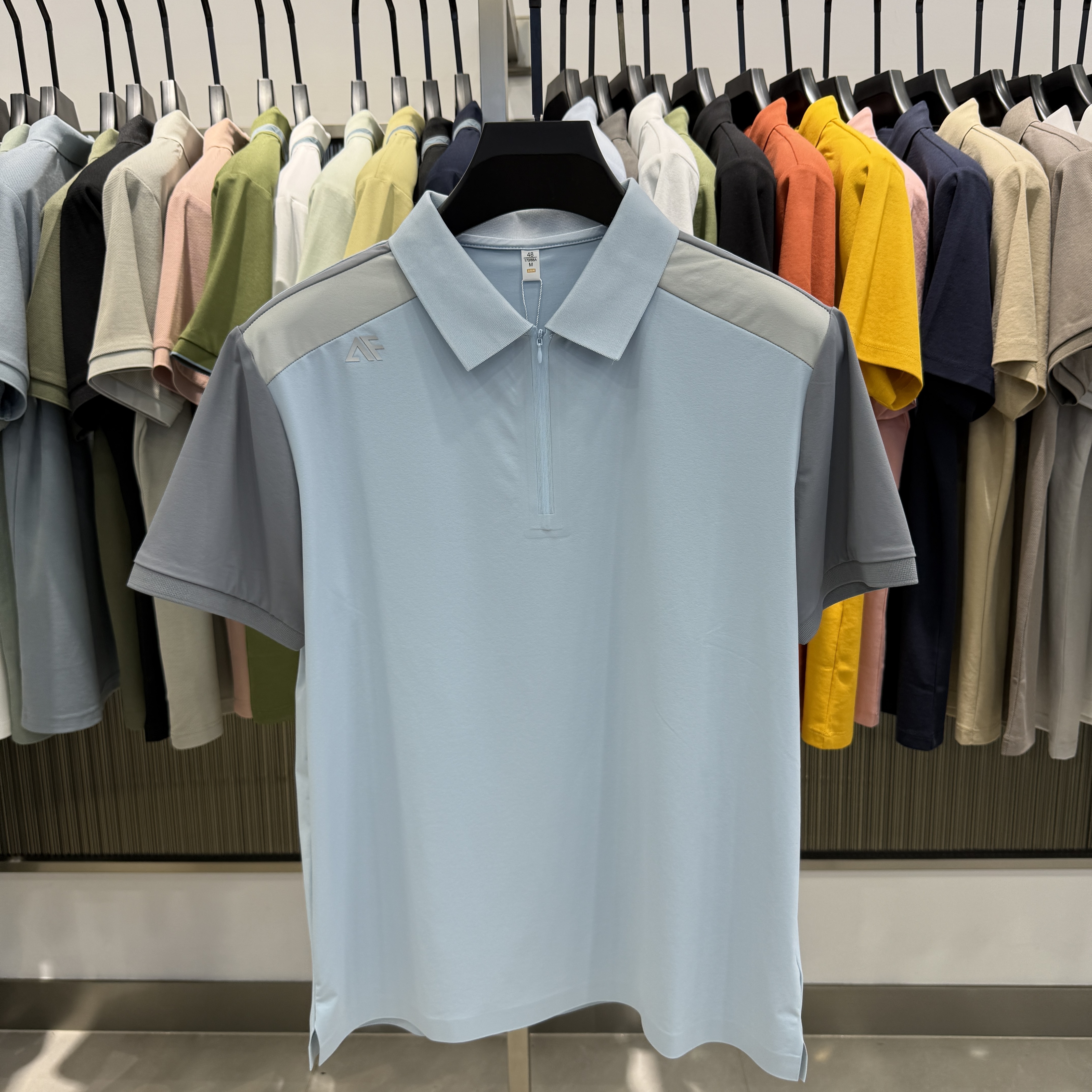 MX86185 87.0% Nylon 13.0% Spandex Polo Shirt