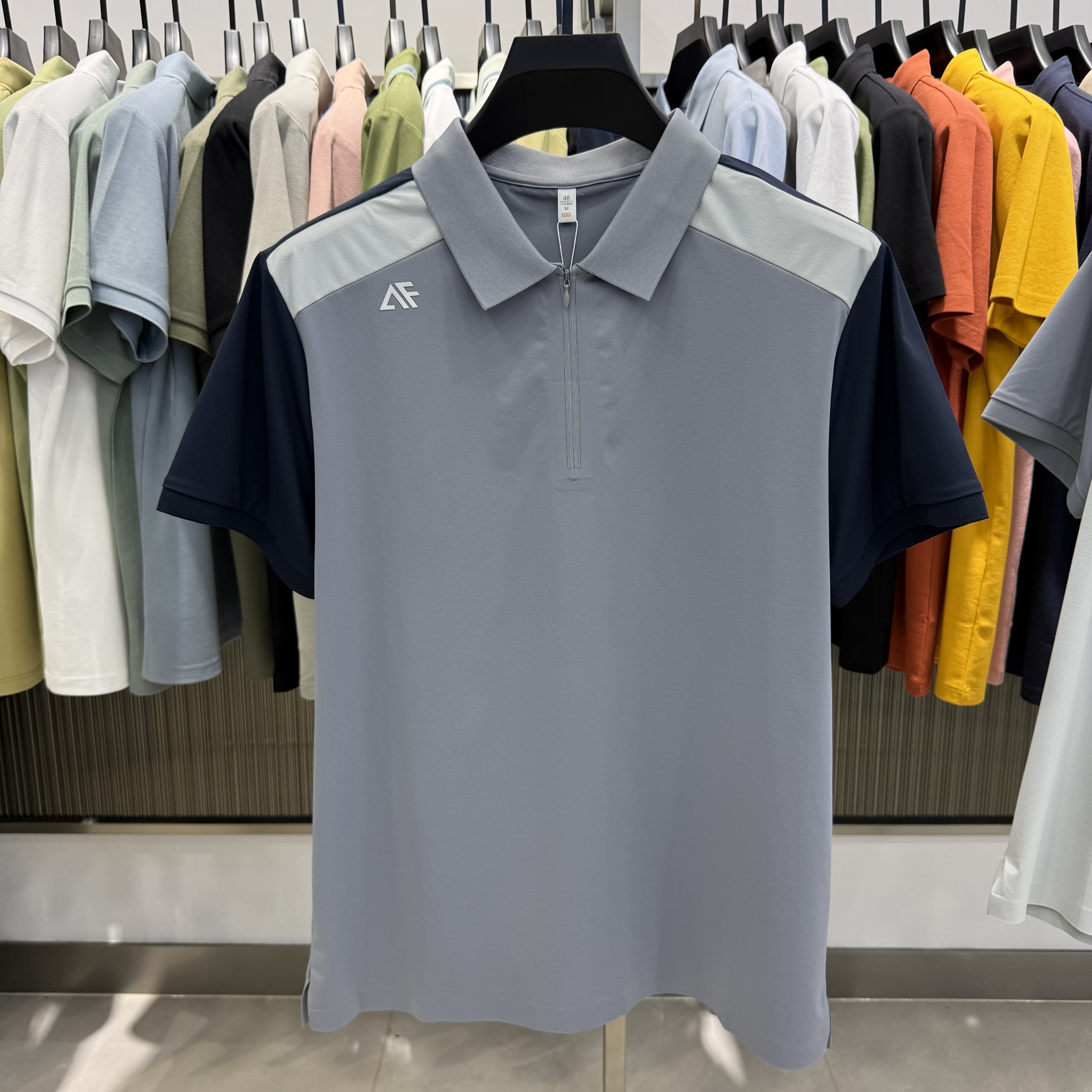 MX86185 87.0% Nylon 13.0% Spandex Polo Shirt