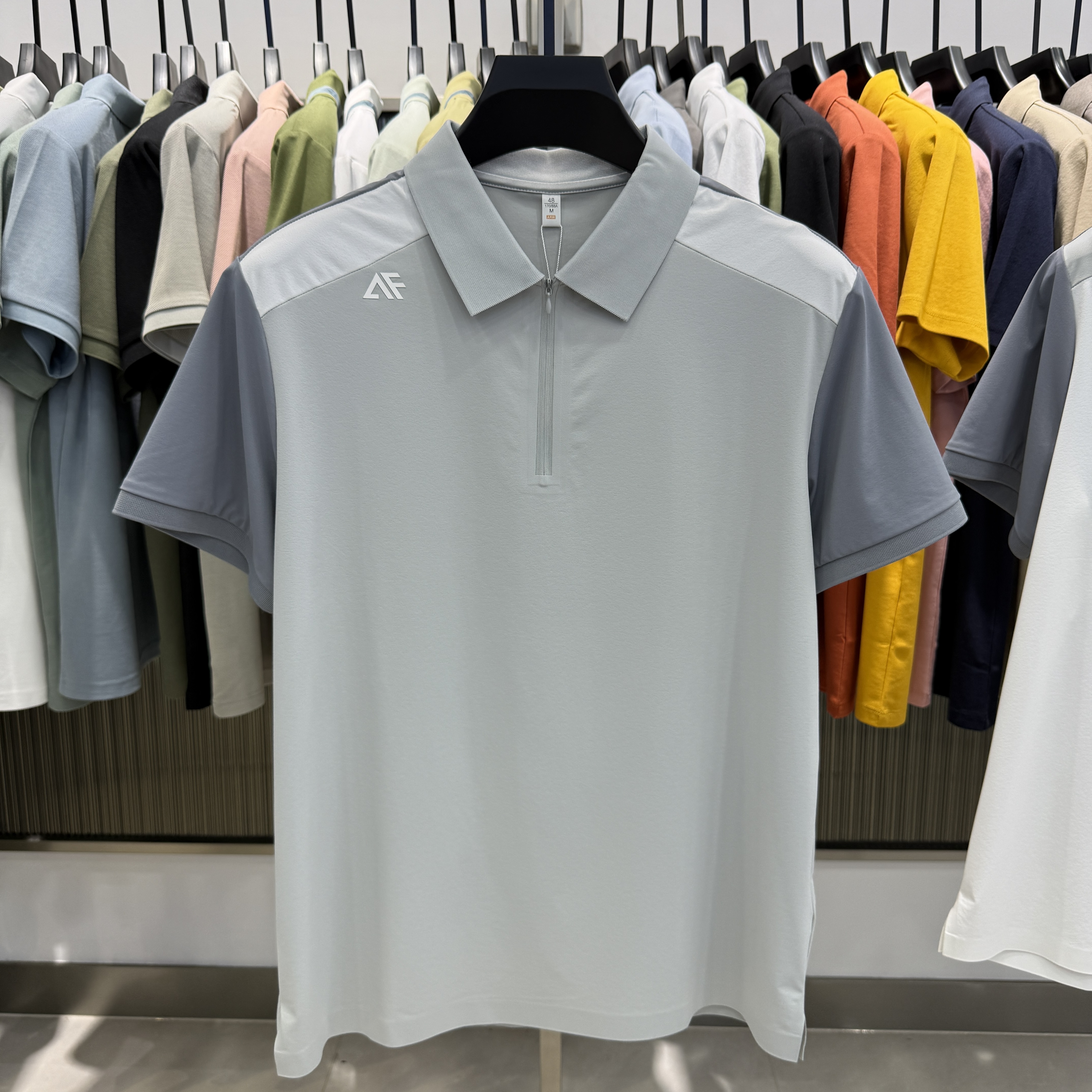 MX86185 87.0% Nylon 13.0% Spandex Polo Shirt