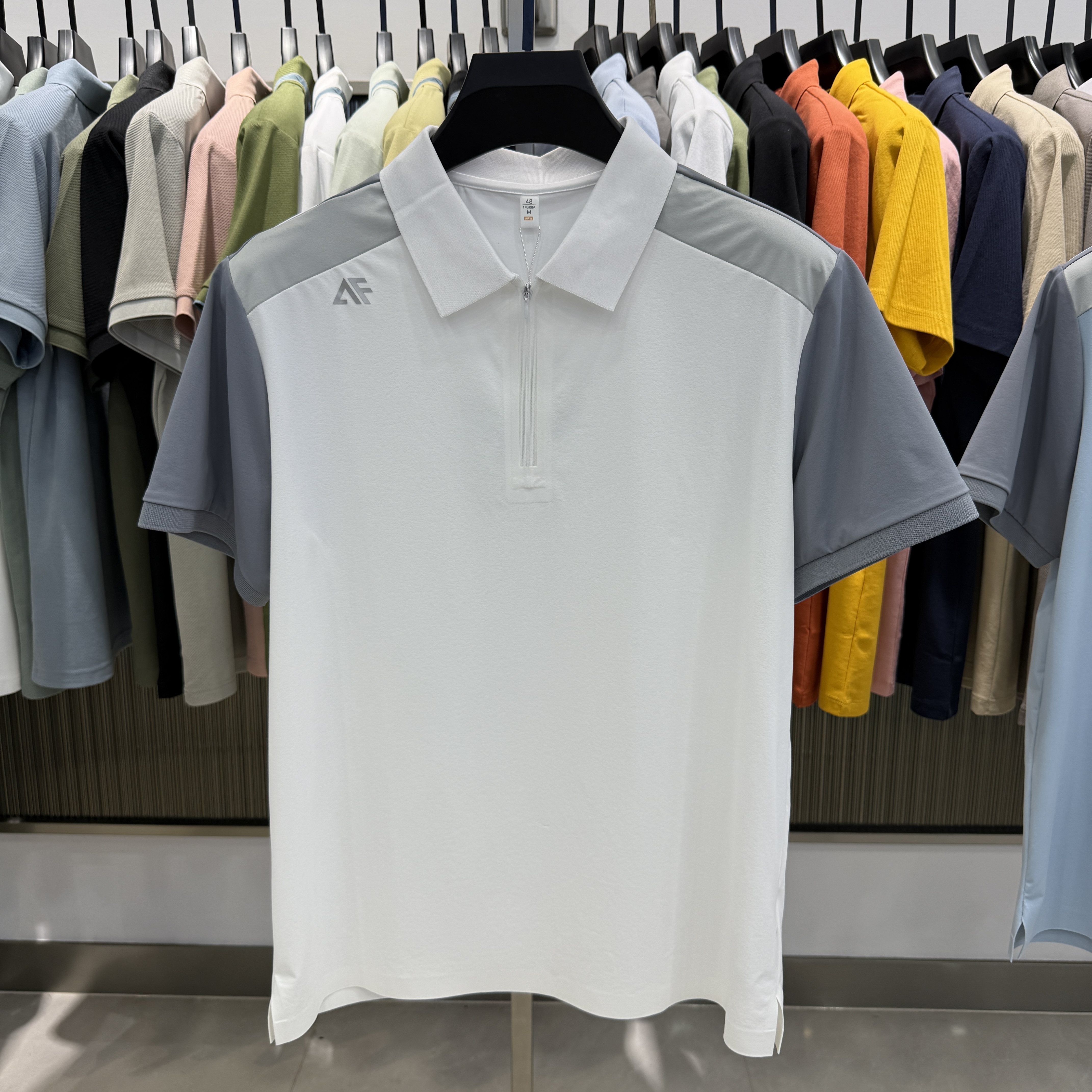 MX86185 87.0% Nylon 13.0% Spandex Polo Shirt