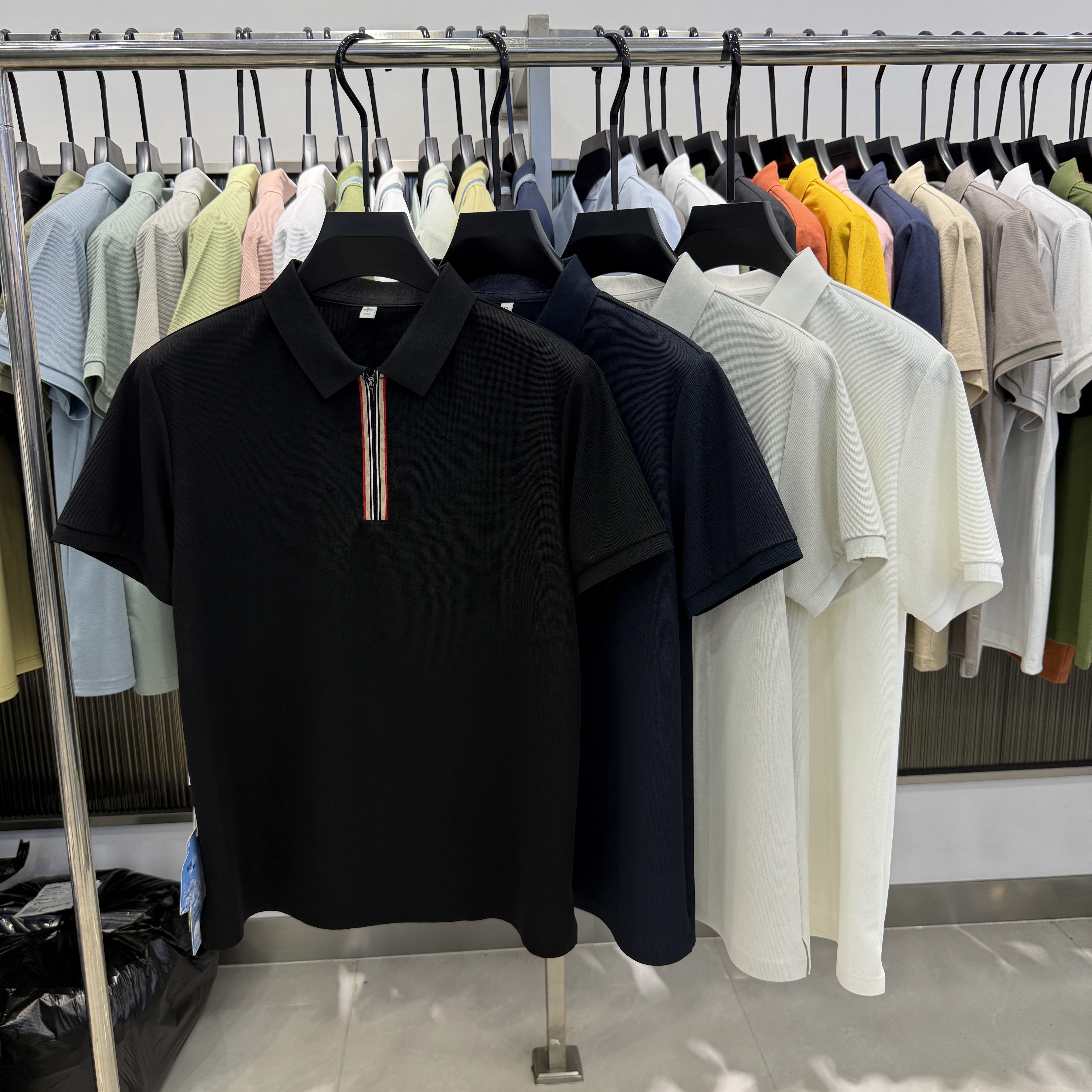 MX86520 66.2% Nylon 33.8% Spandex Polo Shirt